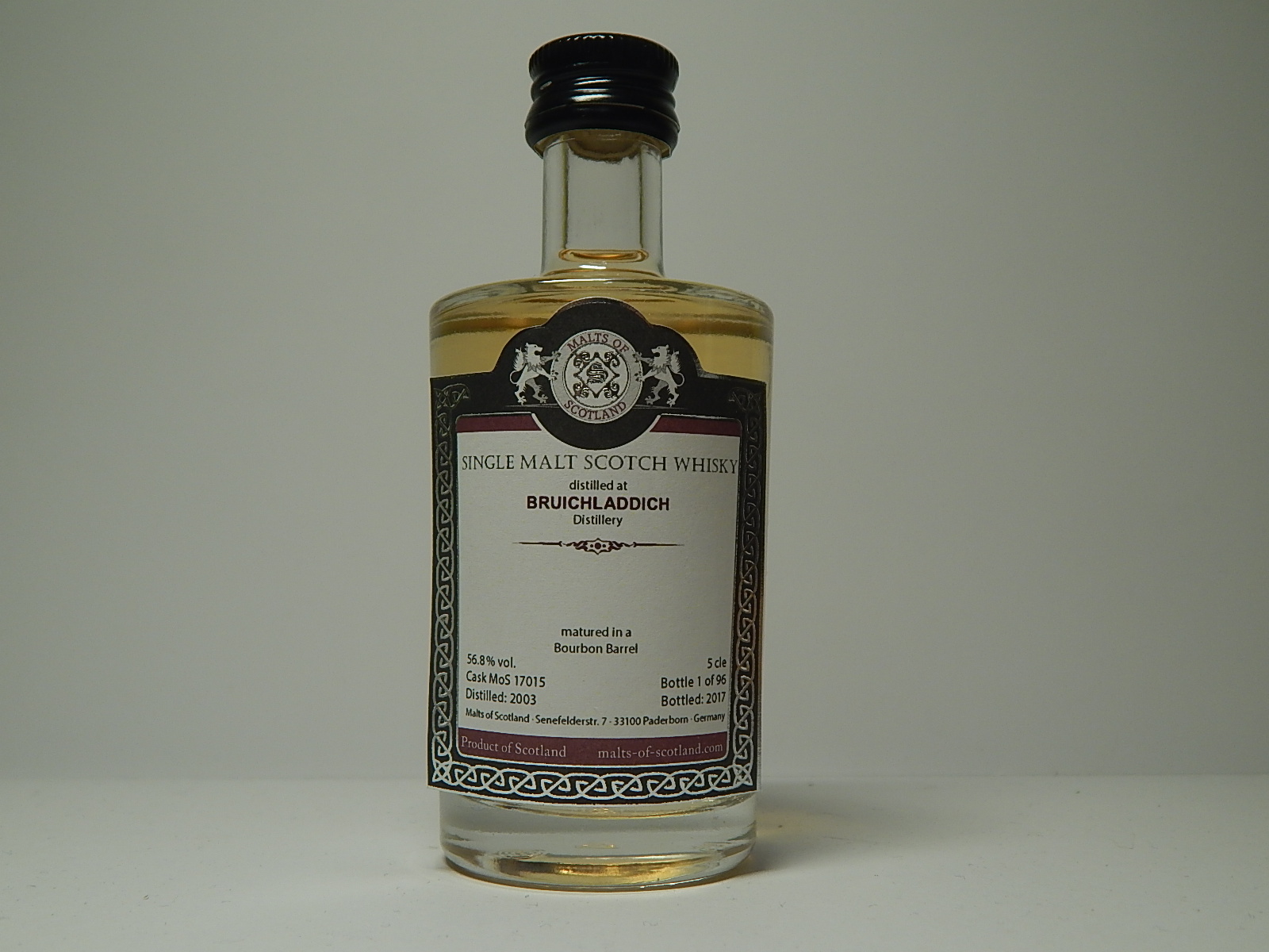 SMSW Bourbon Barrel 14yo 2003-2017 "Malts of Scotland" 5cle 56,8%vol.