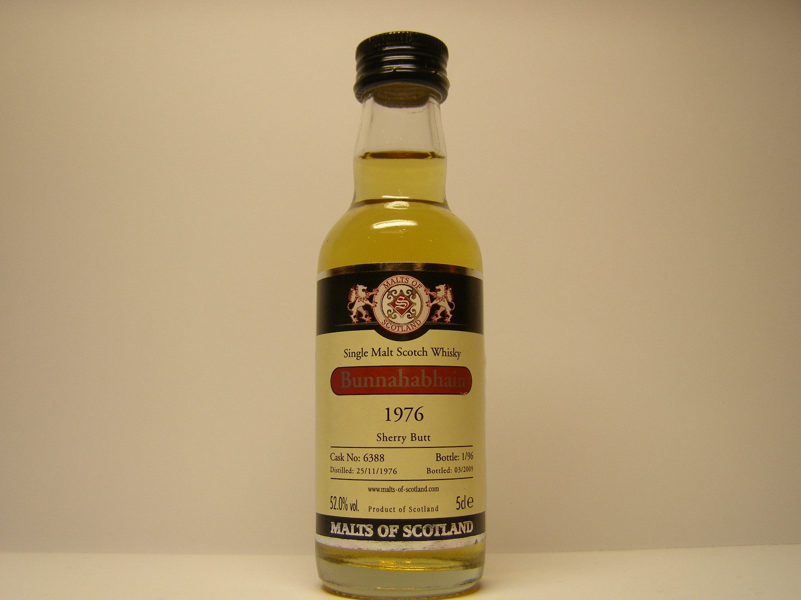 SMSW 1976-2009 "Malts of Scotland" 5cle 52%vol.