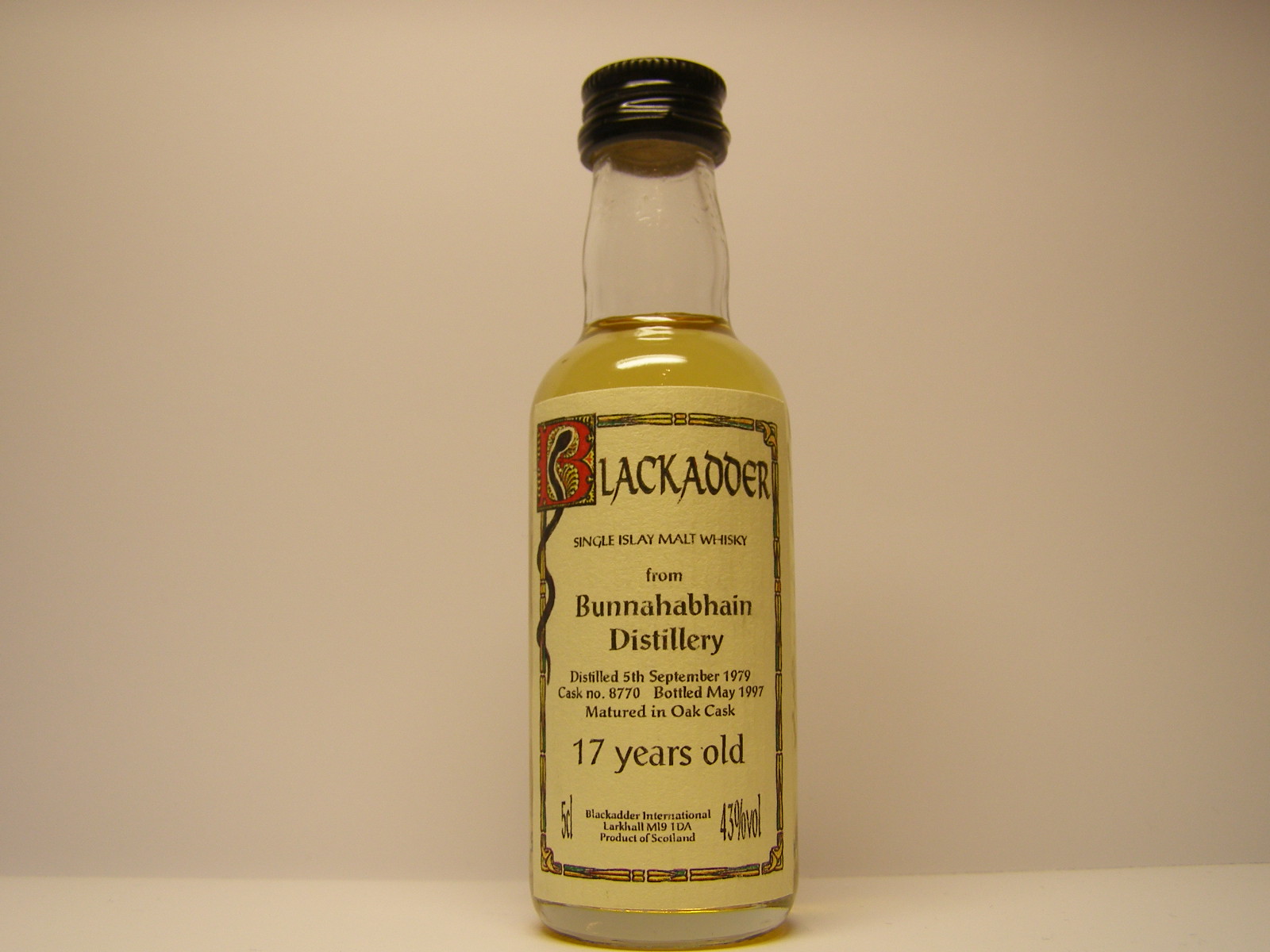 SIMW 1979-1997 "Blackadder" 5cl 43%vol