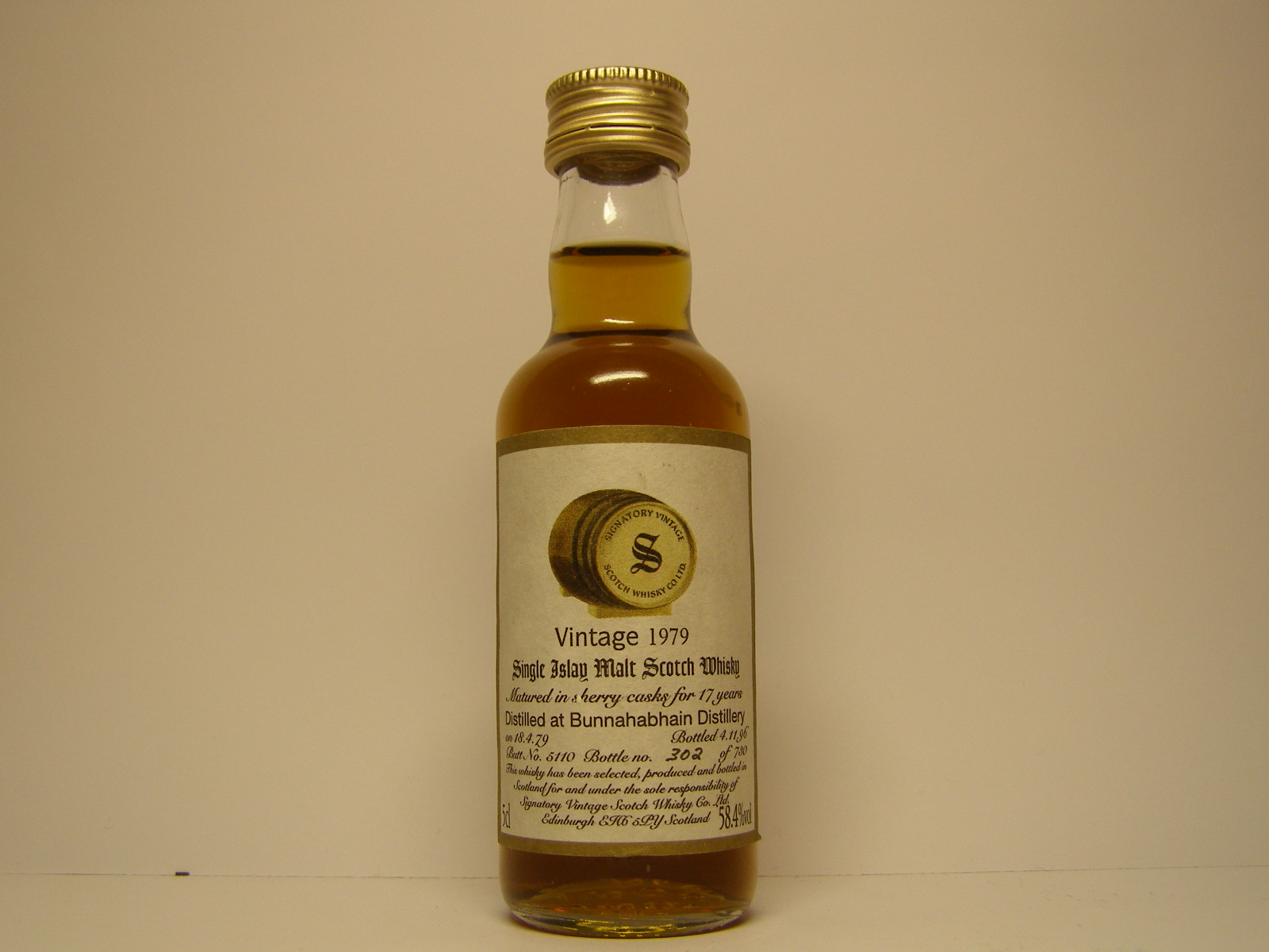 SIMSW 17yo 1979-1996 "Signatory" 5cl 58,4%vol