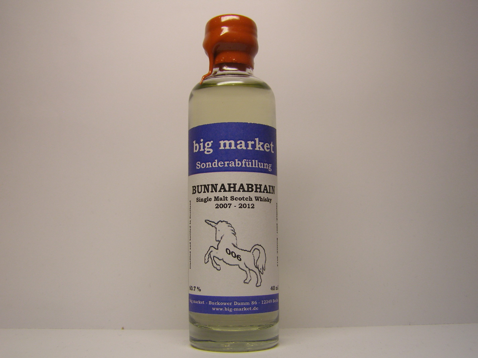 SMSW 5yo 2007-2012 "Big Market" 40ml 60,7%