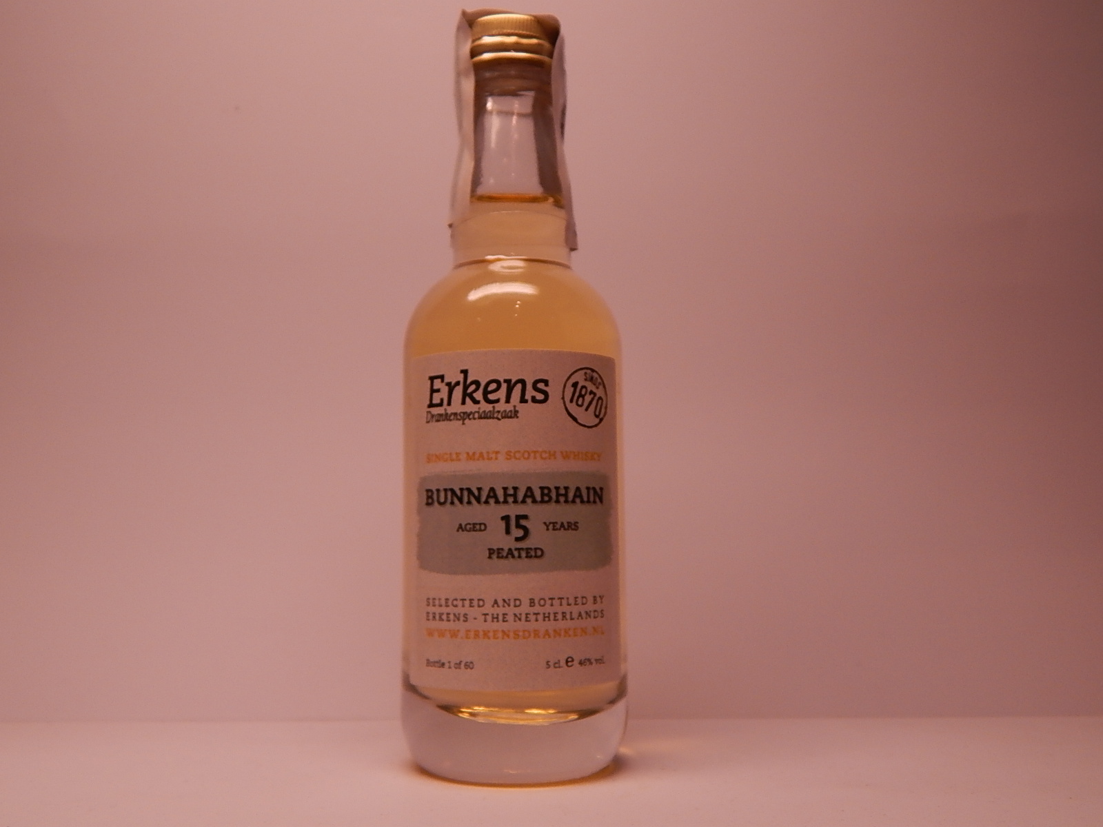 SMSW 15yo "Erkens whisky" 5cle 46%vol.