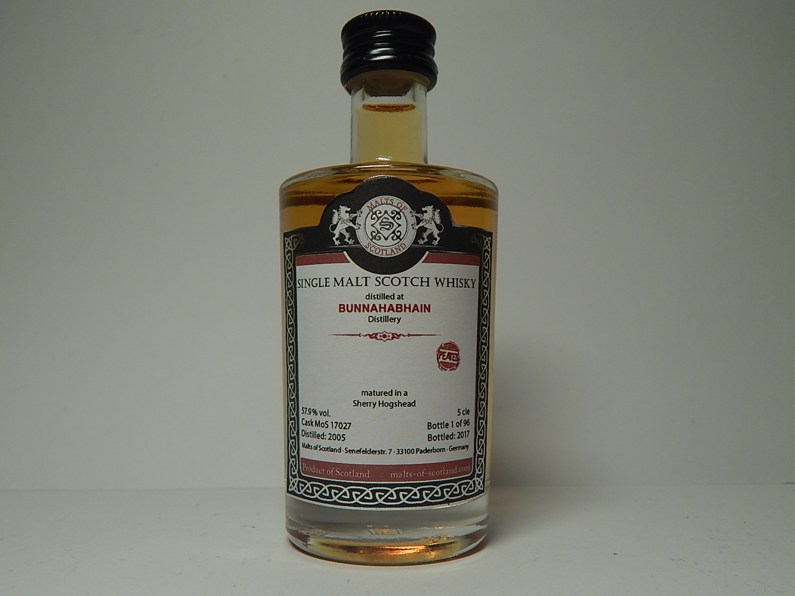 Sherry Hogshead SMSW 12yo 2005-2017 "Malts of Scotland" 5cle 57,9%vol. 