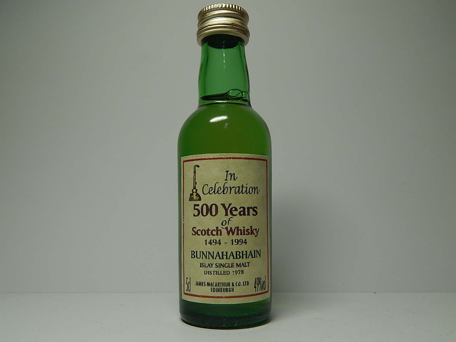 In Celebration ISMSW 1978 "James MacArthur´s" 5cl 49%vol