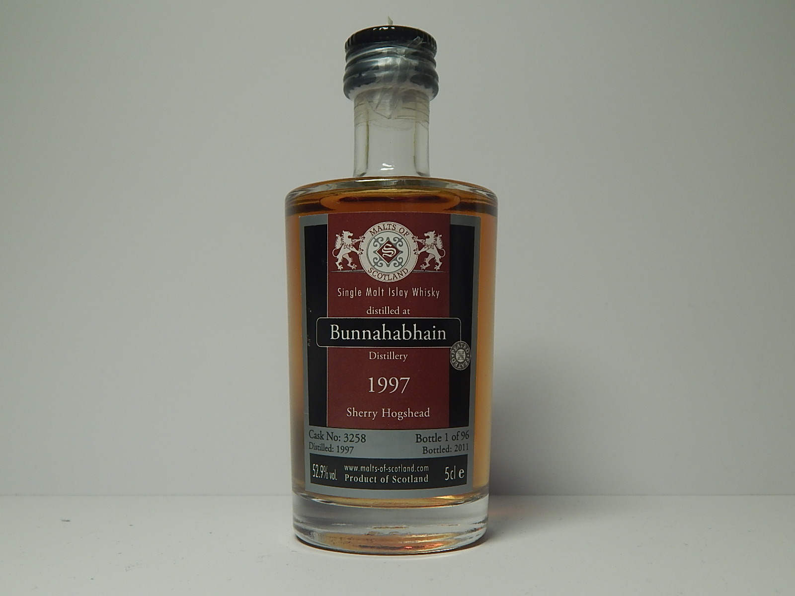 SMSW Sherry Hogshead 14yo 1997-2011 "Malts of Scotland" 5cle 52,9%vol.