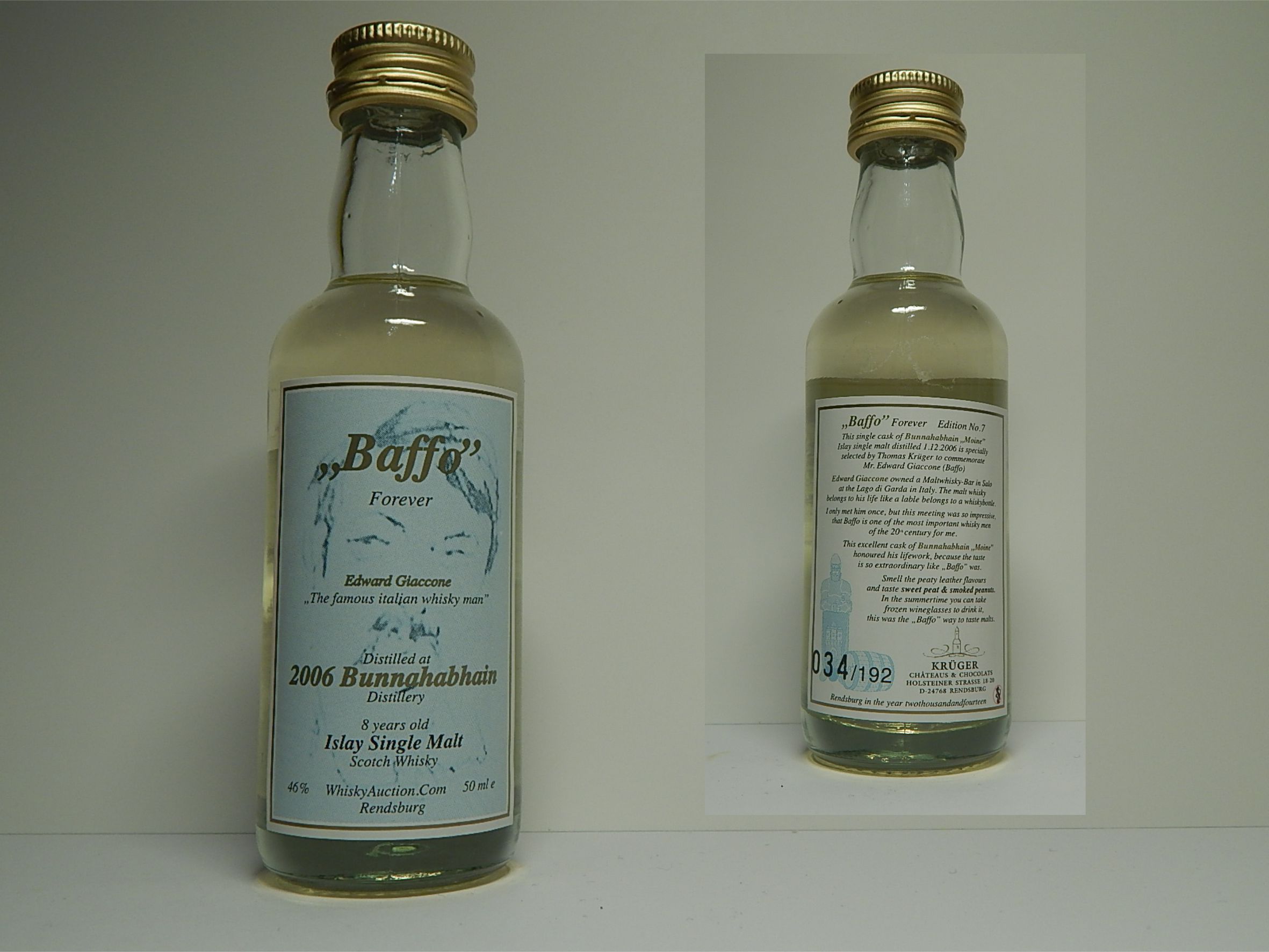 Baffo Edward Giacone ISMSW 8yo "whiskyauction" 50mle 46% 34/192 