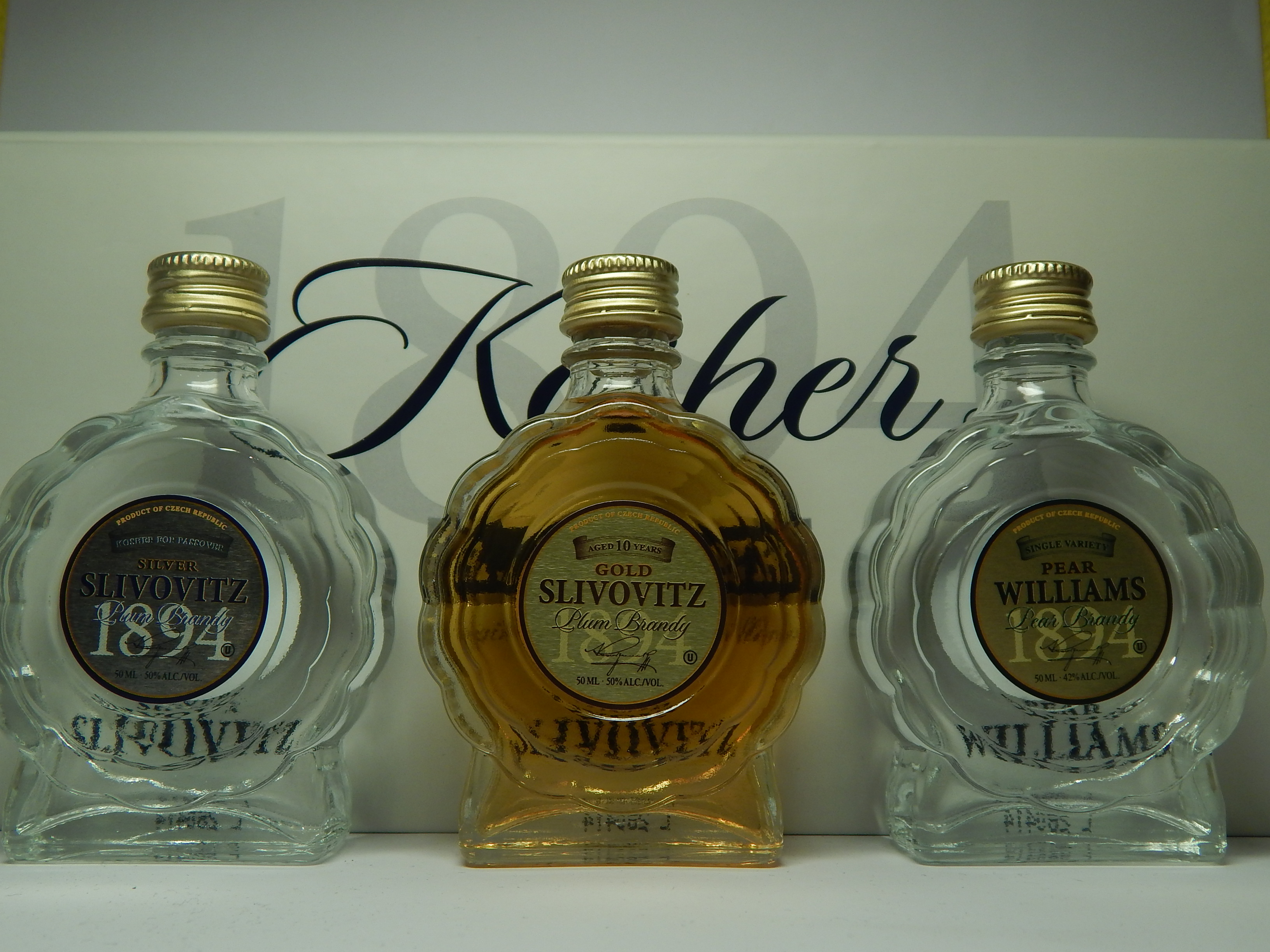 R.JELINEK 1894 Silver Slivovitz - Gold Slivovitz - Pear Williams