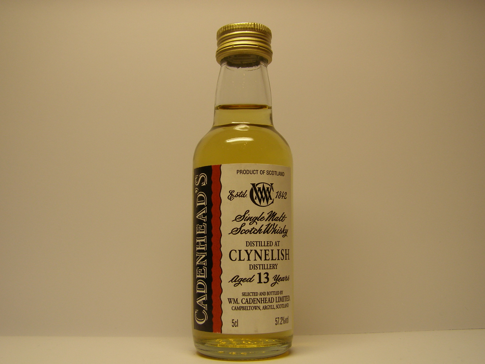 SMSW 13yo "Cadenhead´s" 5cl 57,2%vol