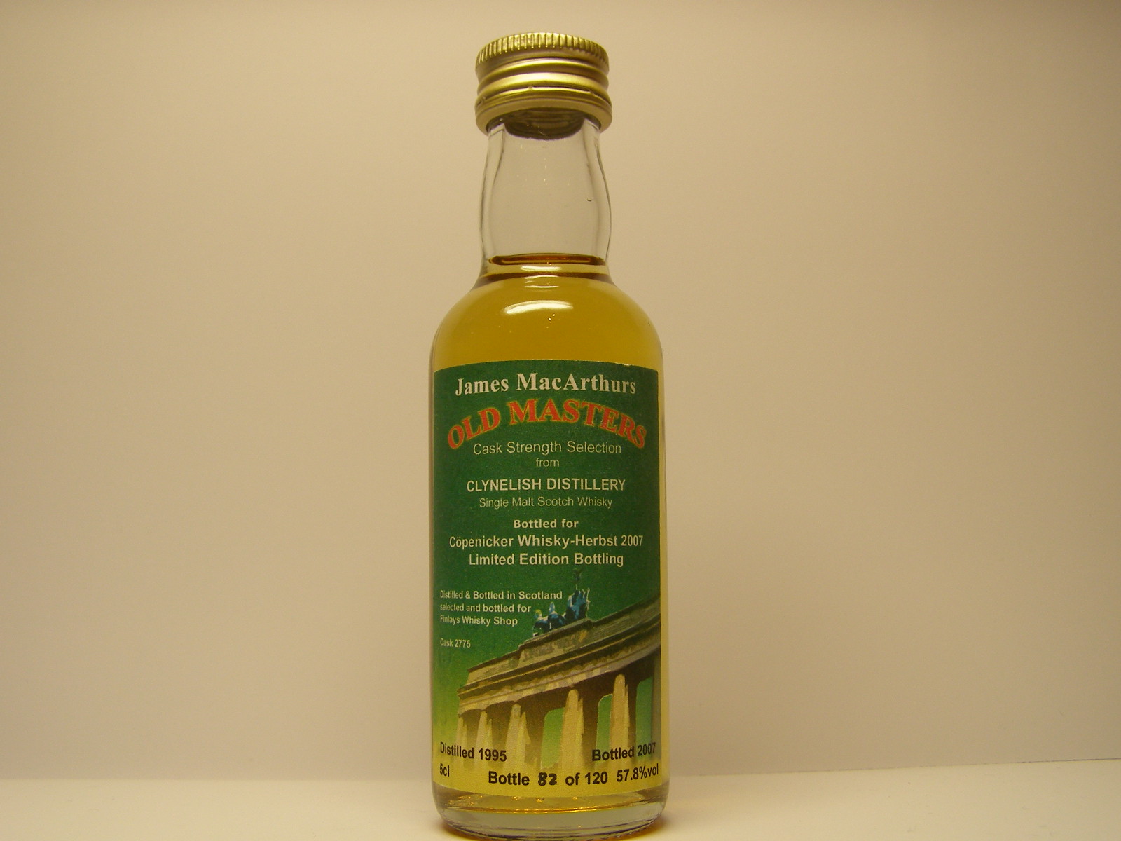 SMSW 1995-2007 "James MacArthur´s" 5cl 57,8%vol