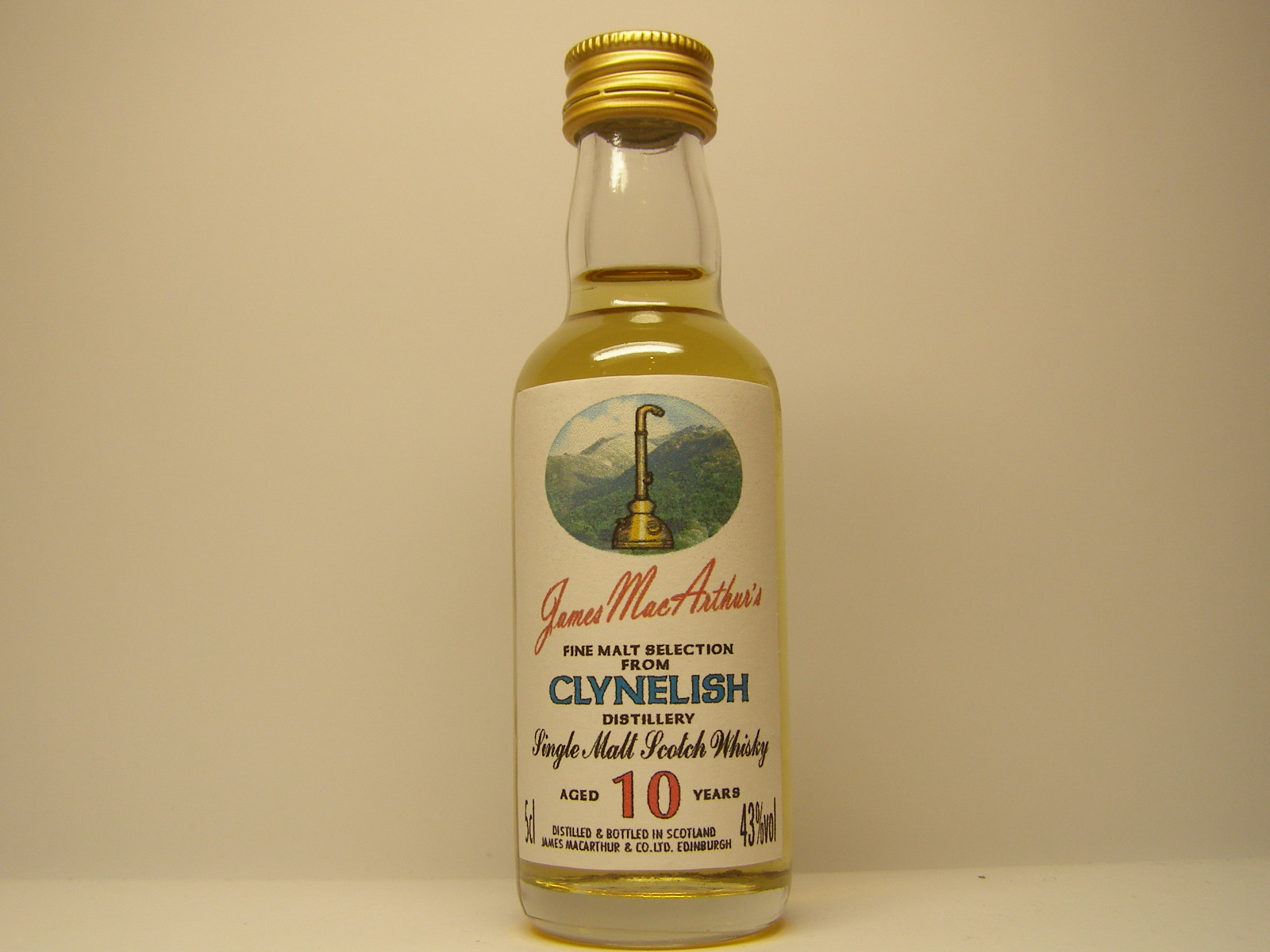 SMSW 10yo "James MacArthur´s" 5cl 43%vol