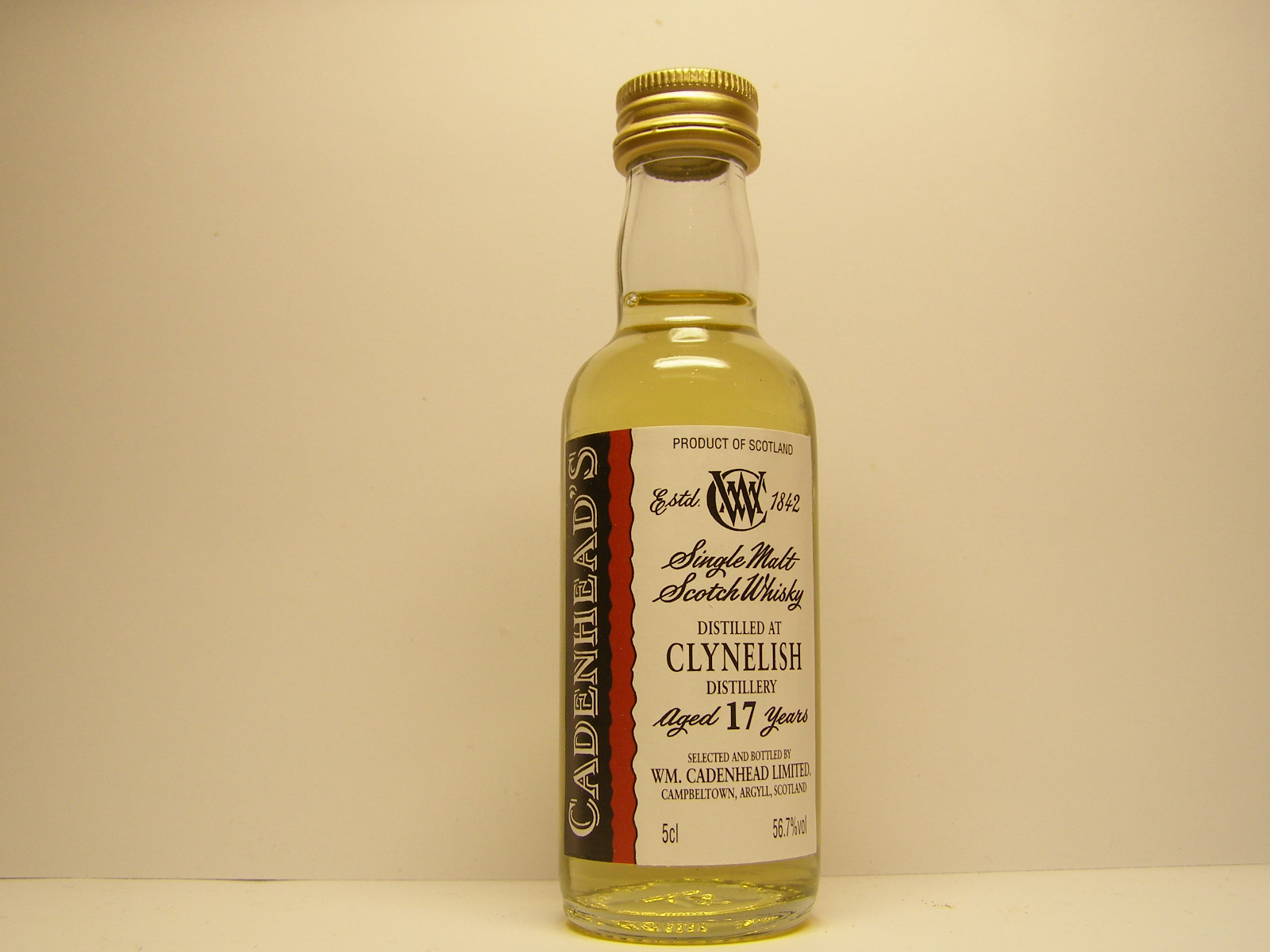 SMSW 17yo "Cadenhead´s" 5cl 56,7%vol 