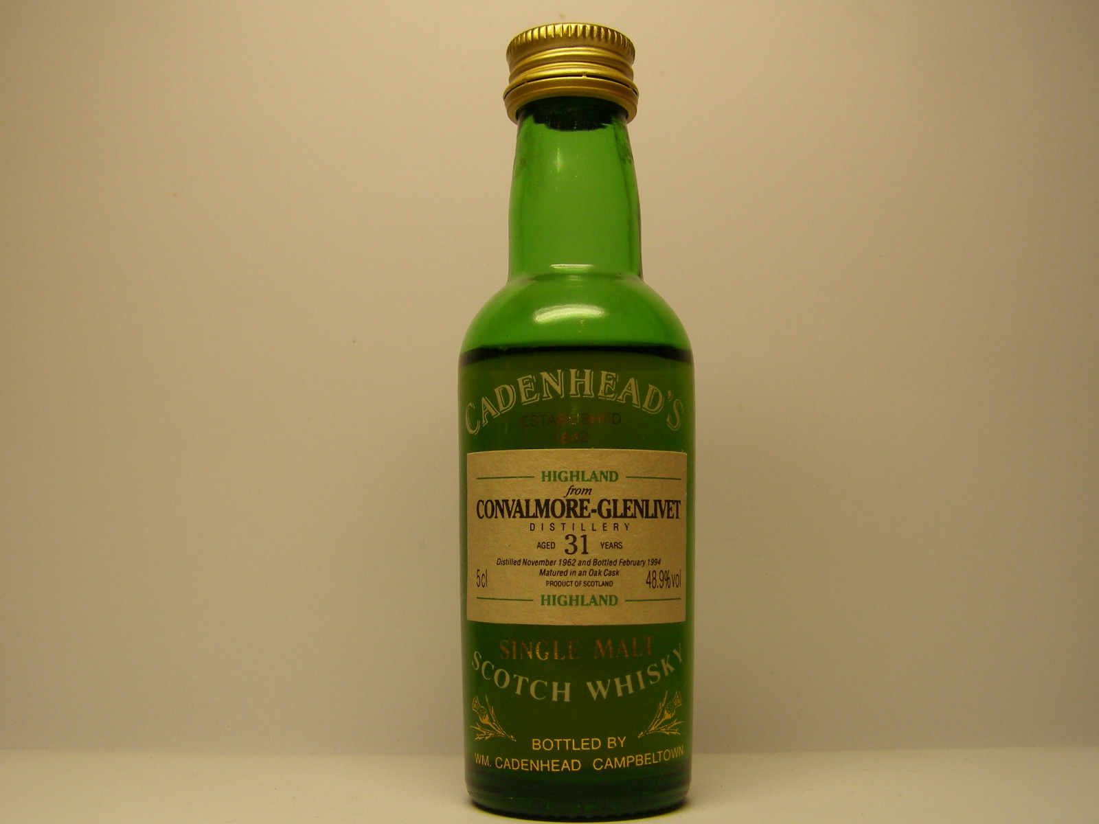 HSMSW 31yo 1962-1994 "Cadenhead´s" 5cl 48,9%vol