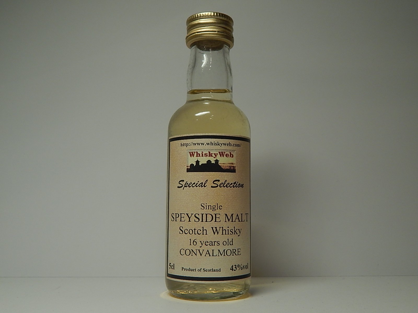 SSMSW 16yo "Whiskyweb" 5cl 43%vol