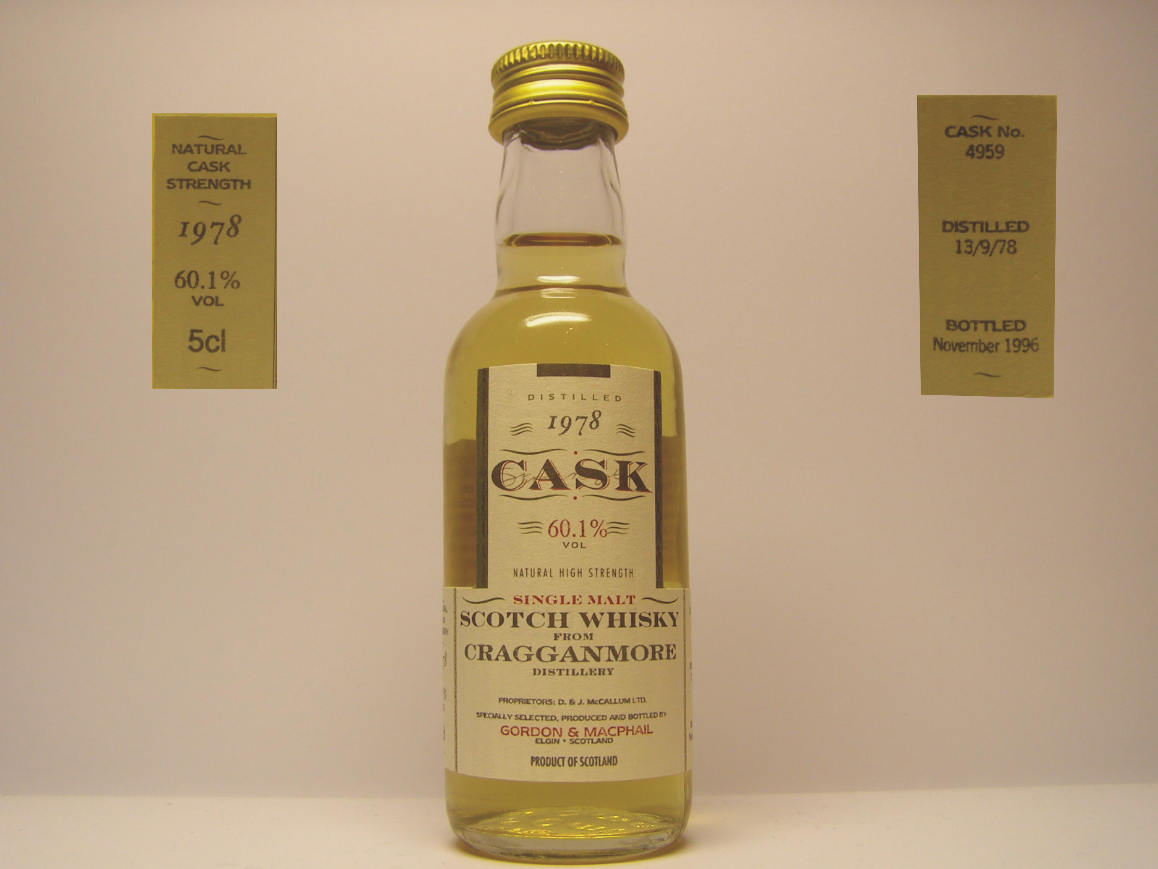 SMSW 1978-1996 "G&M Cask" 5cl 60,1%VOL