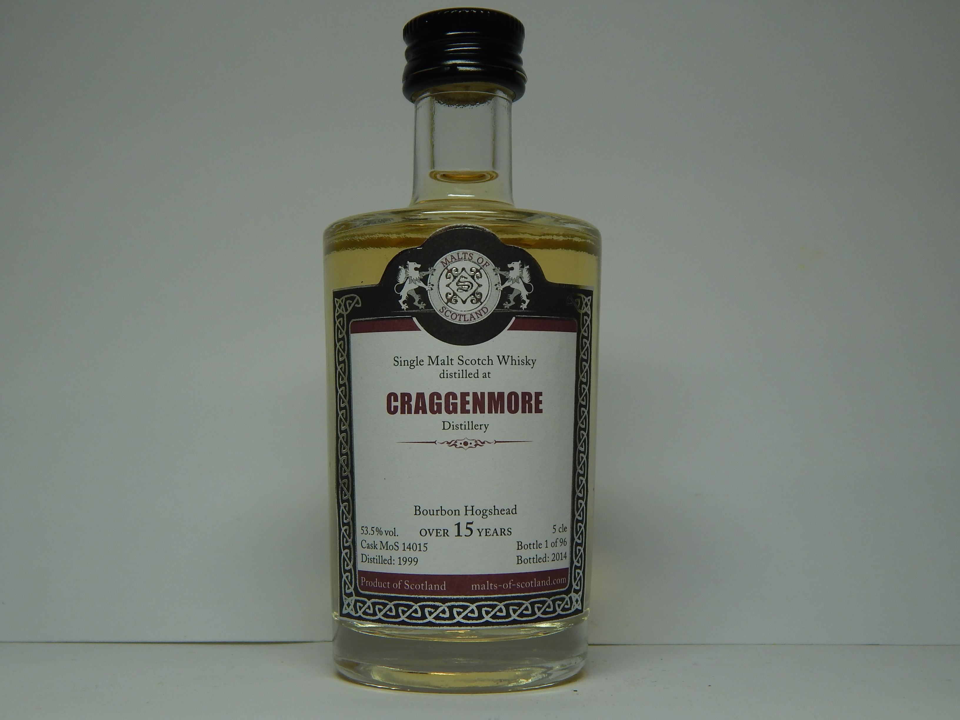 SMSW Bourbon Hogshead 15yo 1999-2014 "Malts of Scotland" 5cle 53,5%vol. 