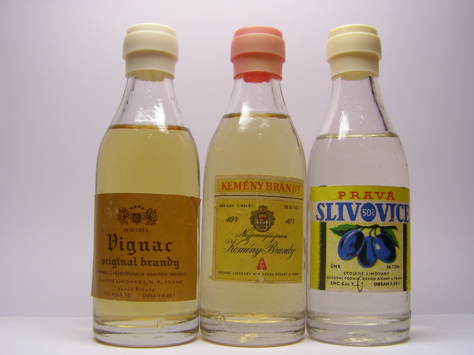 Vignac Brandy , Kemény Brandy , Pravá Slivovice