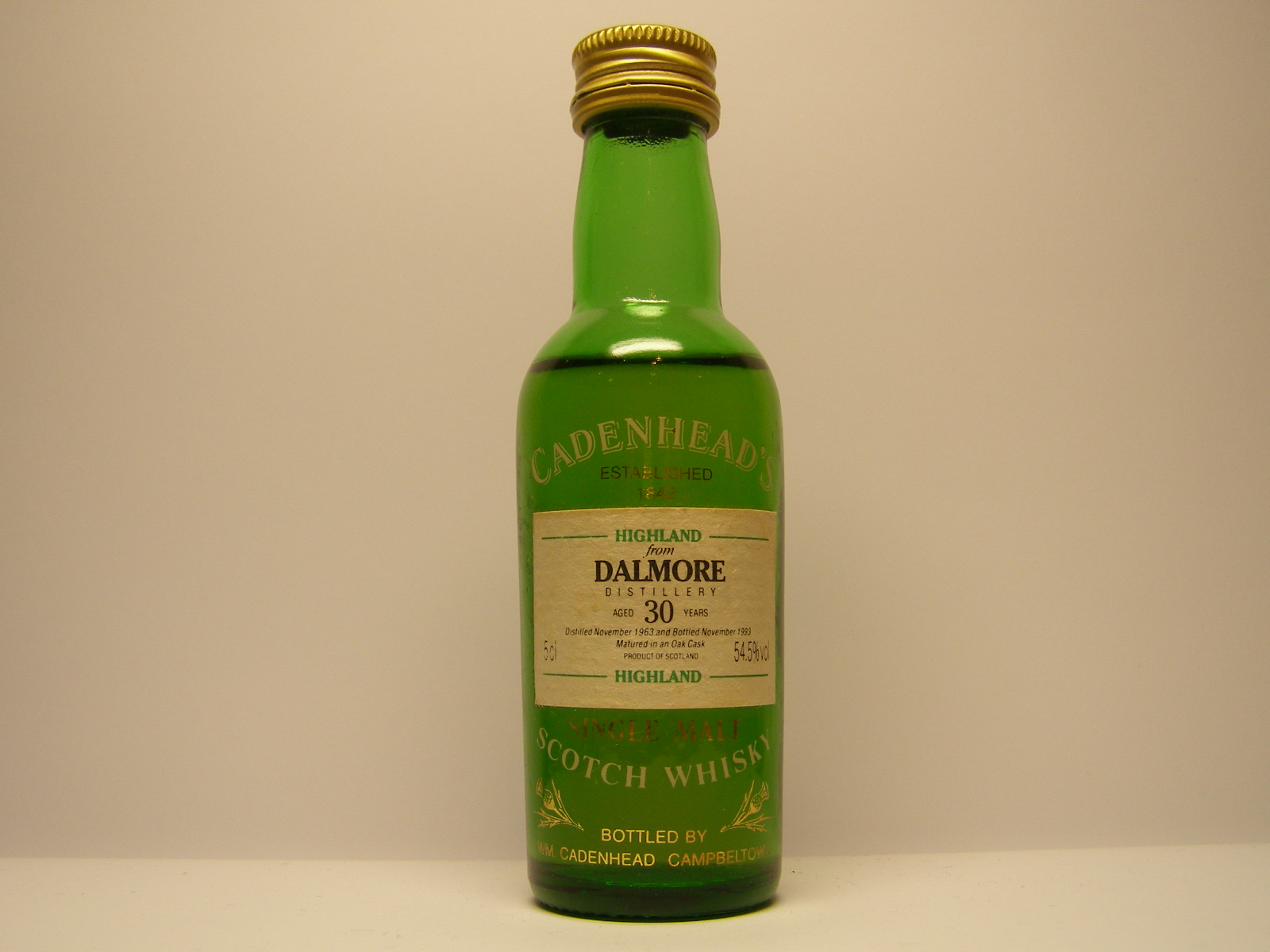 SMSW 30yo 1963-1993 "Cadenhead´s" 5cl 54,5%vol