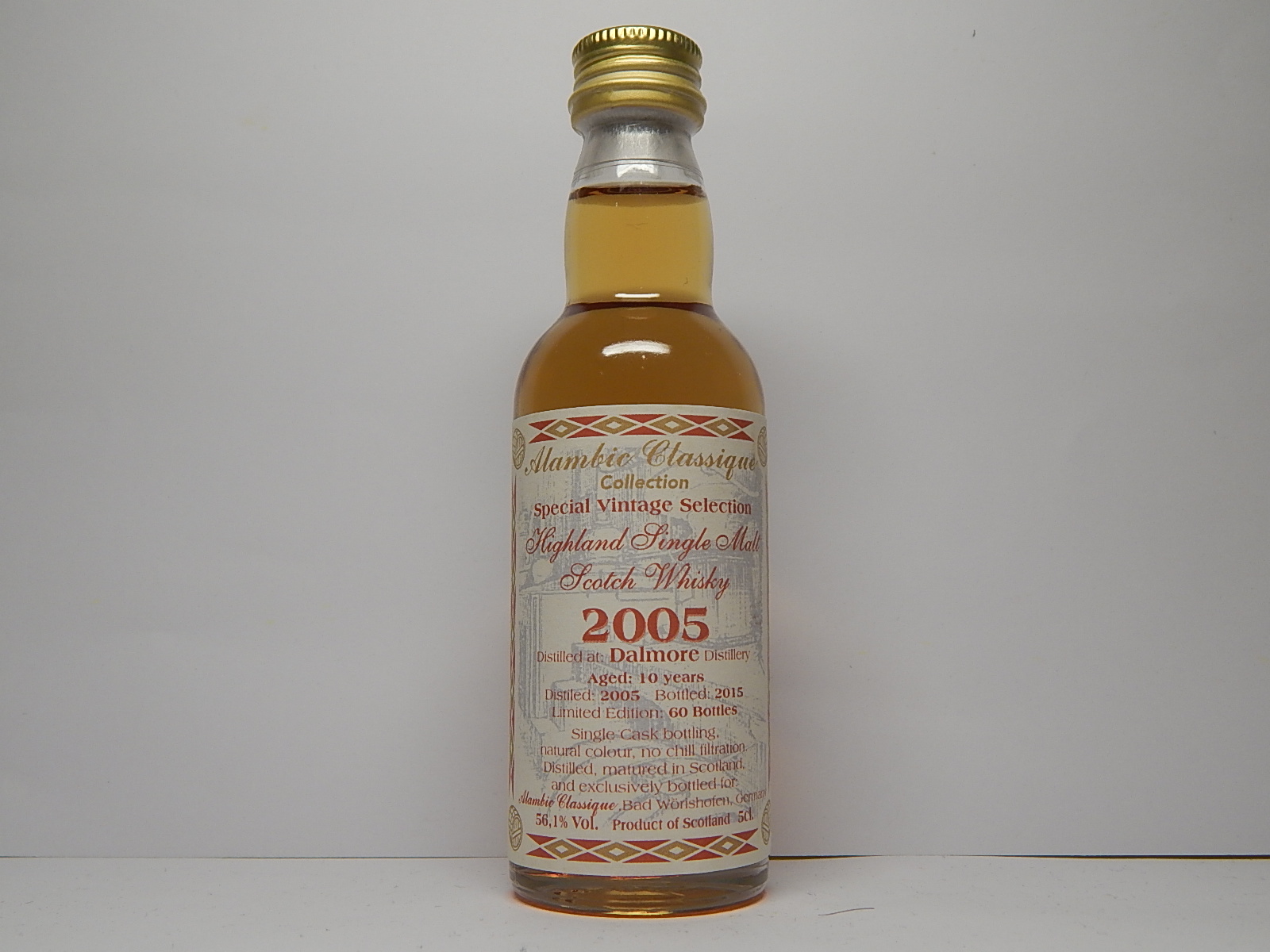 HSMSW 10yo 2005-2015 "Alambic Classique" 5cl. 56,1%Vol.