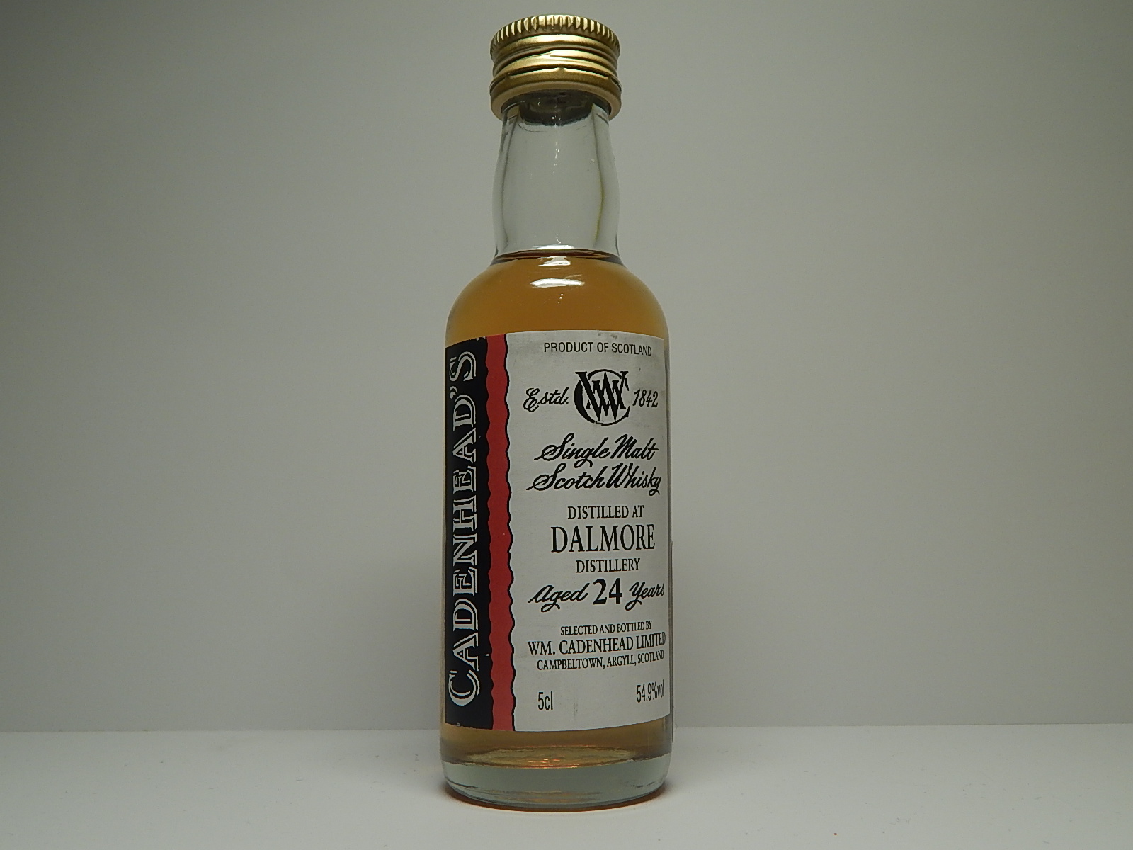 SMSW 24yo "Cadenhead´s" 5cl 54,9%vol