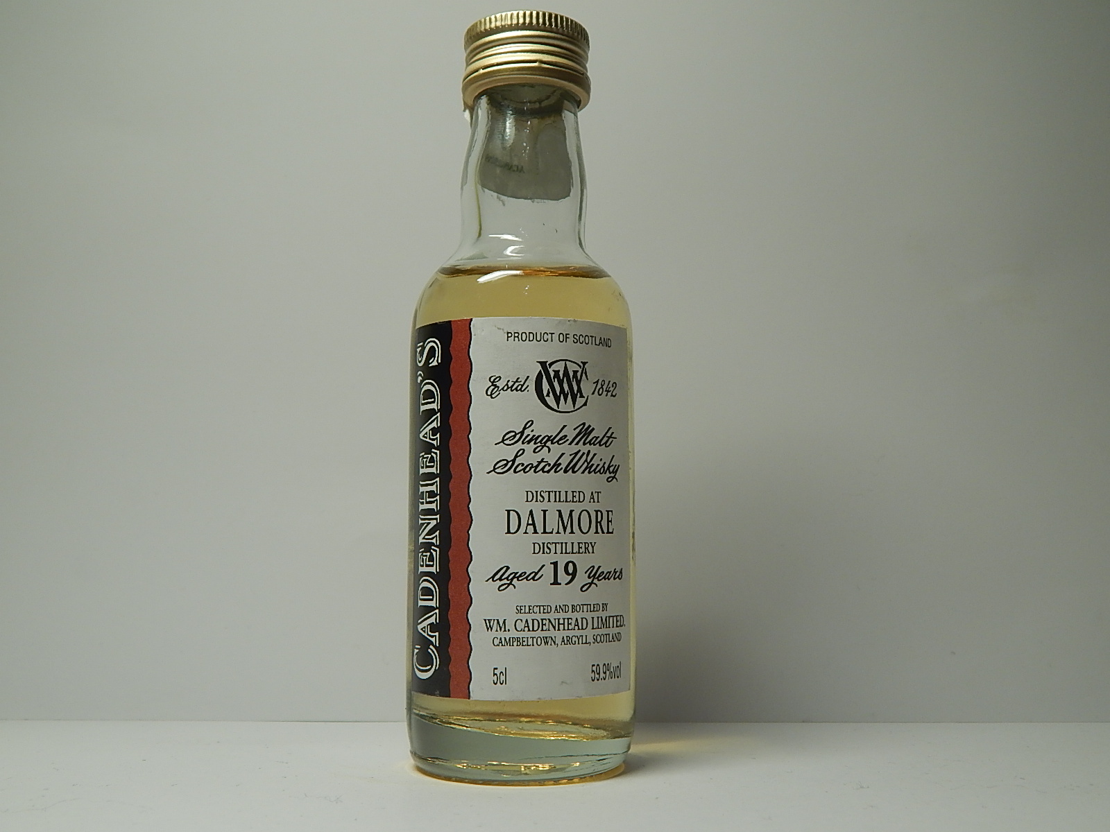 SMSW 19yo "Cadenhead´s" 5cl 59,9%vol