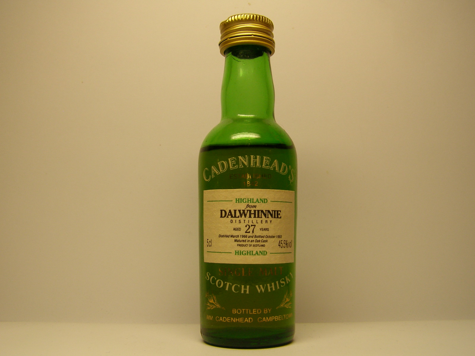 HSMSW 27yo 1966-1993 "Cadenhead´s" 5cl 45,5%vol