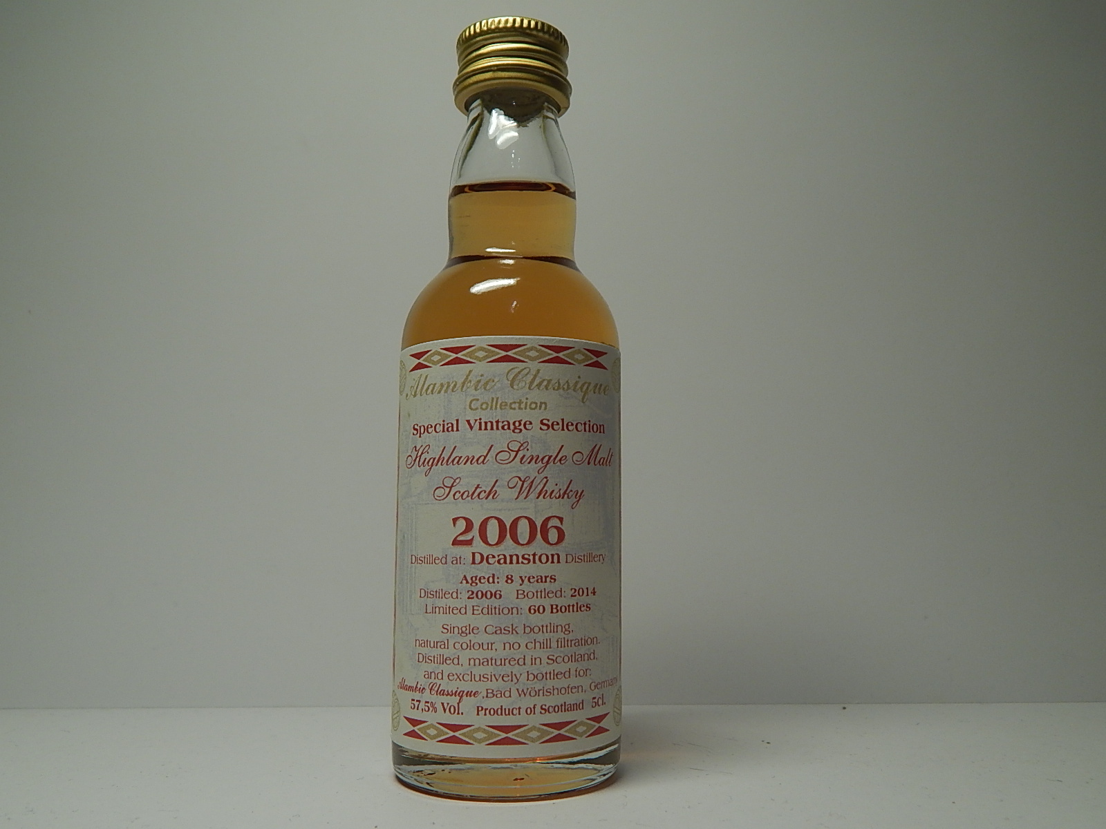 HSMSW 8yo 2006-2014 "Alambic Classique" 5cl. 57,5%Vol.