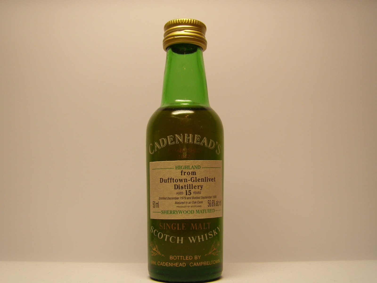 SMSW 15yo 1979-1995 "Cadenhead´s" 50ml 56,6%alc/vol