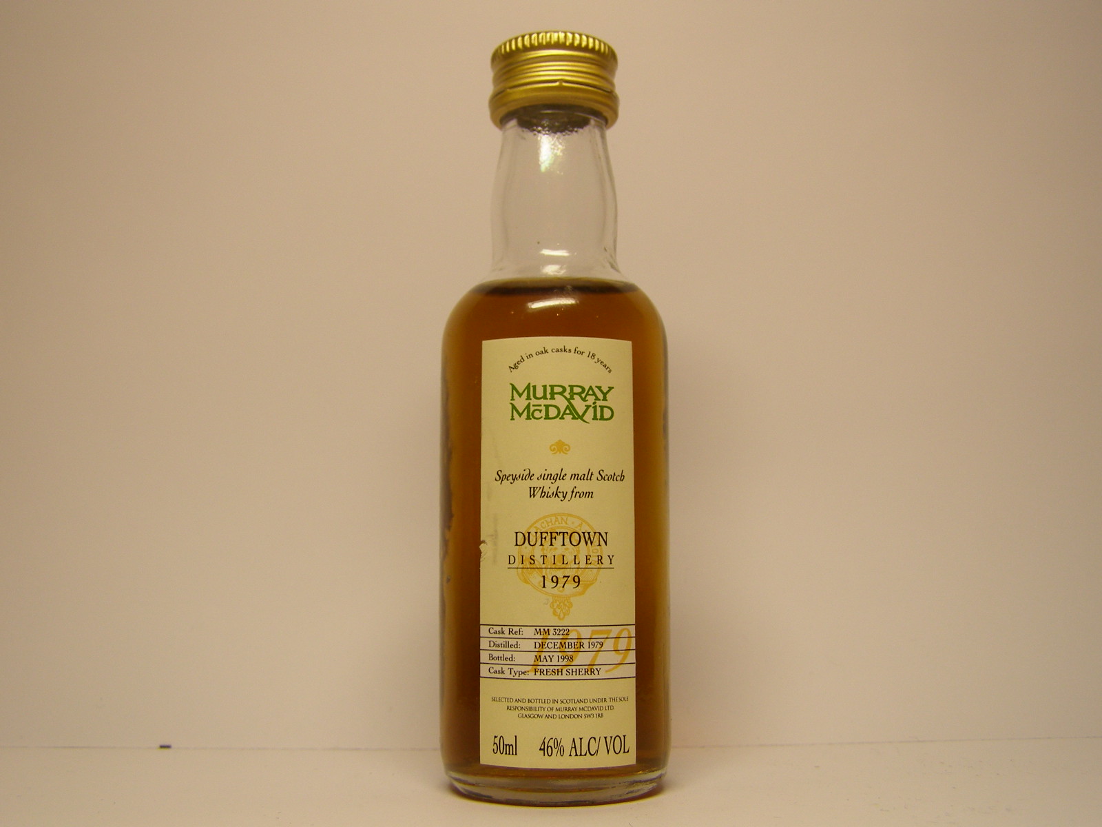 SSMSW 18yo 1979-1998 "Murray McDavid" 50ml 46%ALC/VOL