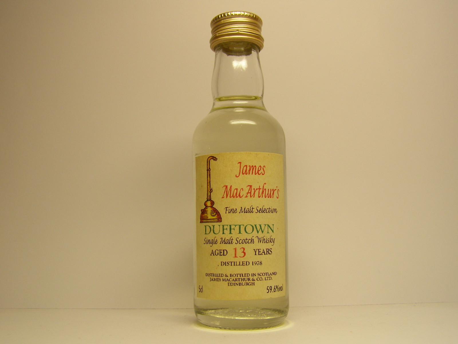 SMSW 13yo 1978 "James MacArthur´s" 5cl 59,6%vol