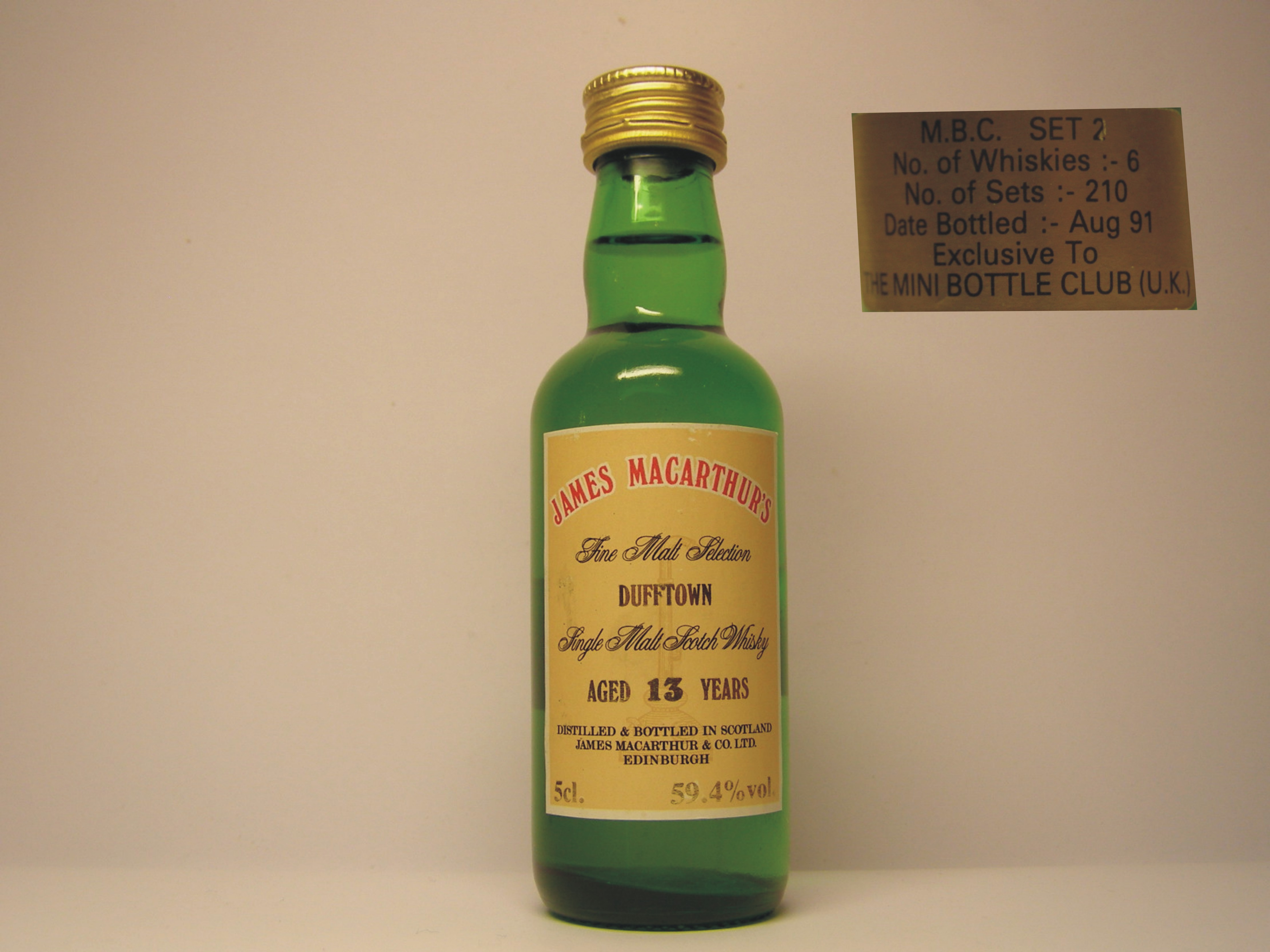 SMSW 13yo "James MacArthur´s" 5cl. 59,4%vol.