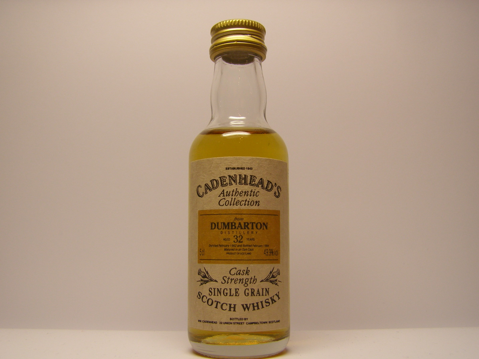 CSSGSW 32yo 1962-1994 "Cadenhead´s" 5cl 49,9%vol