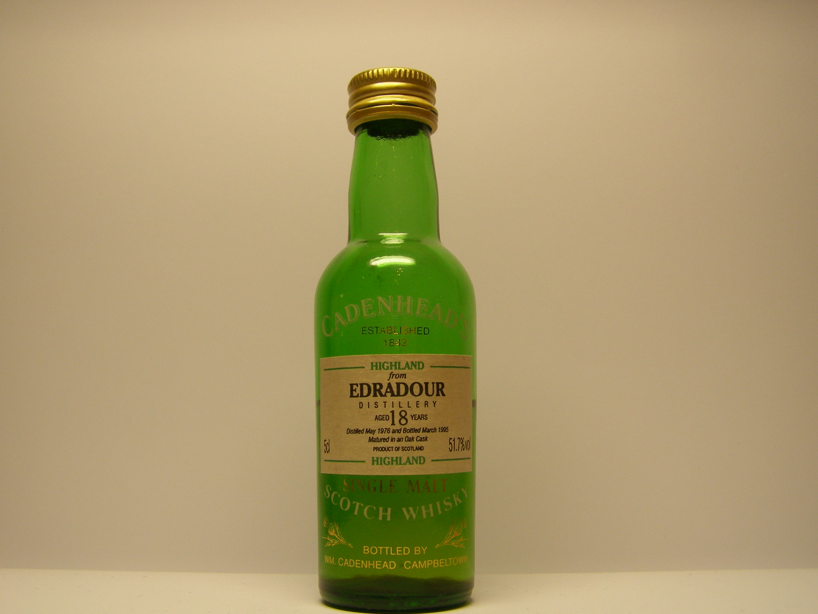 SMSW 18yo 1976-1995 "Cadenhead´s" 5cl 51,7%vol