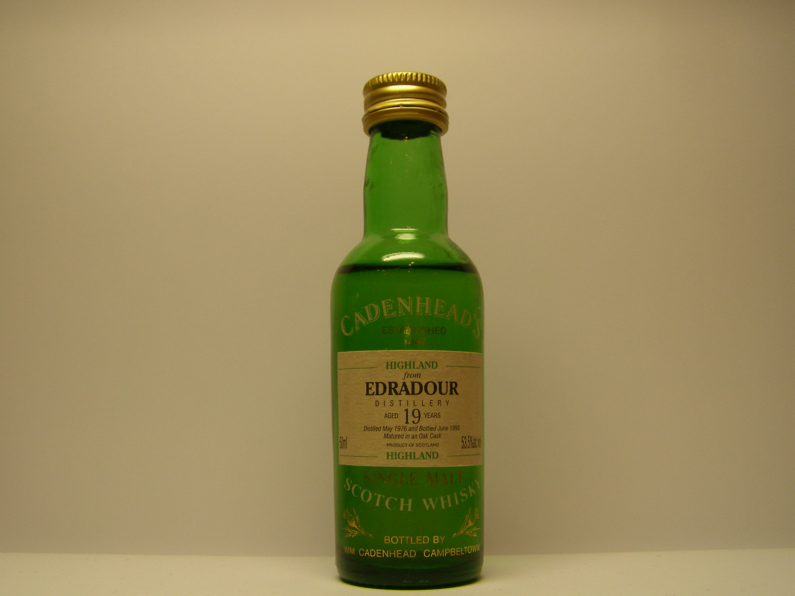 SMSW 19yo 1976-1995 "Cadenhead´s" 50ml 53,5%alc/vol