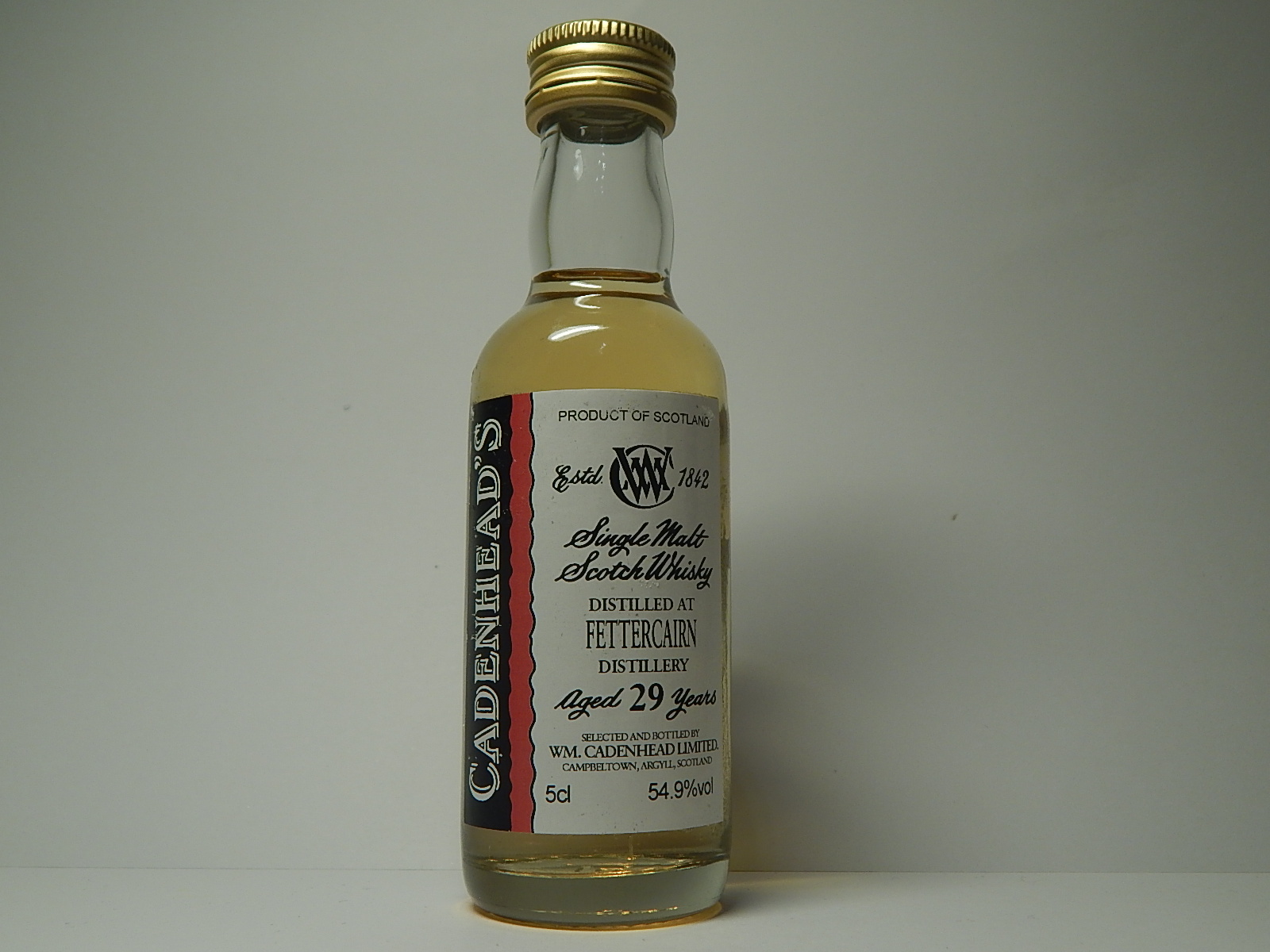 SMSW 29yo "Cadenhead´s" 5cl 54,9%vol