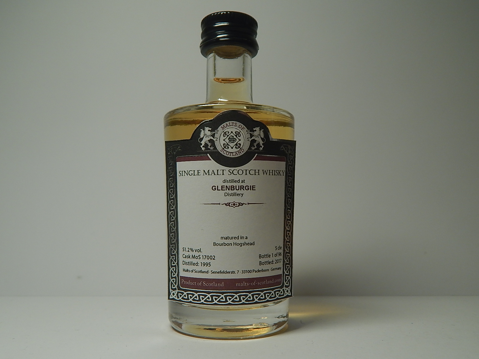 Bourbon Hogshead SMSW 22yo 1995-2017 "Malts of Scotland" 5cle 51,2%vol.