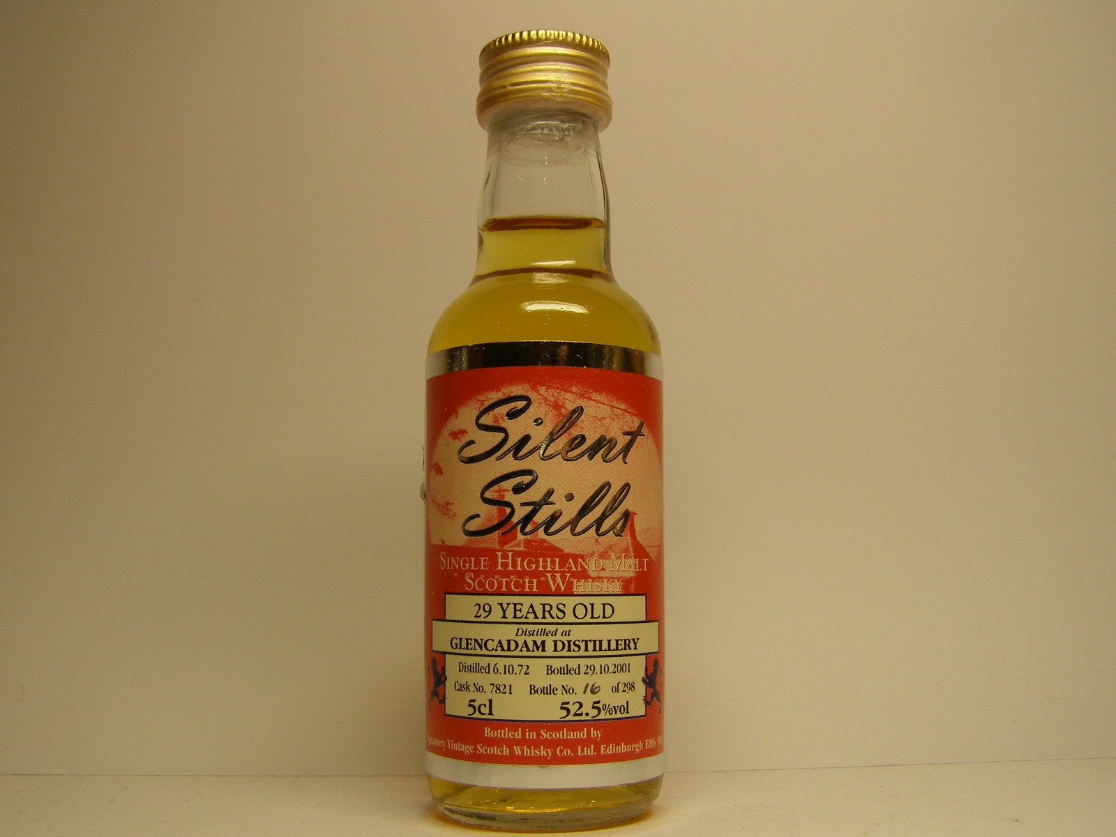 SHMSW 29yo 1972-2001 "Silent Stills" 5cl 52,5%vol