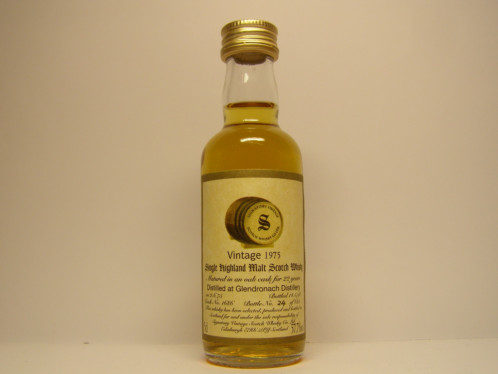 SHMSW 22yo 1975-1998 "Signatory" 5cl 57,7%vol 