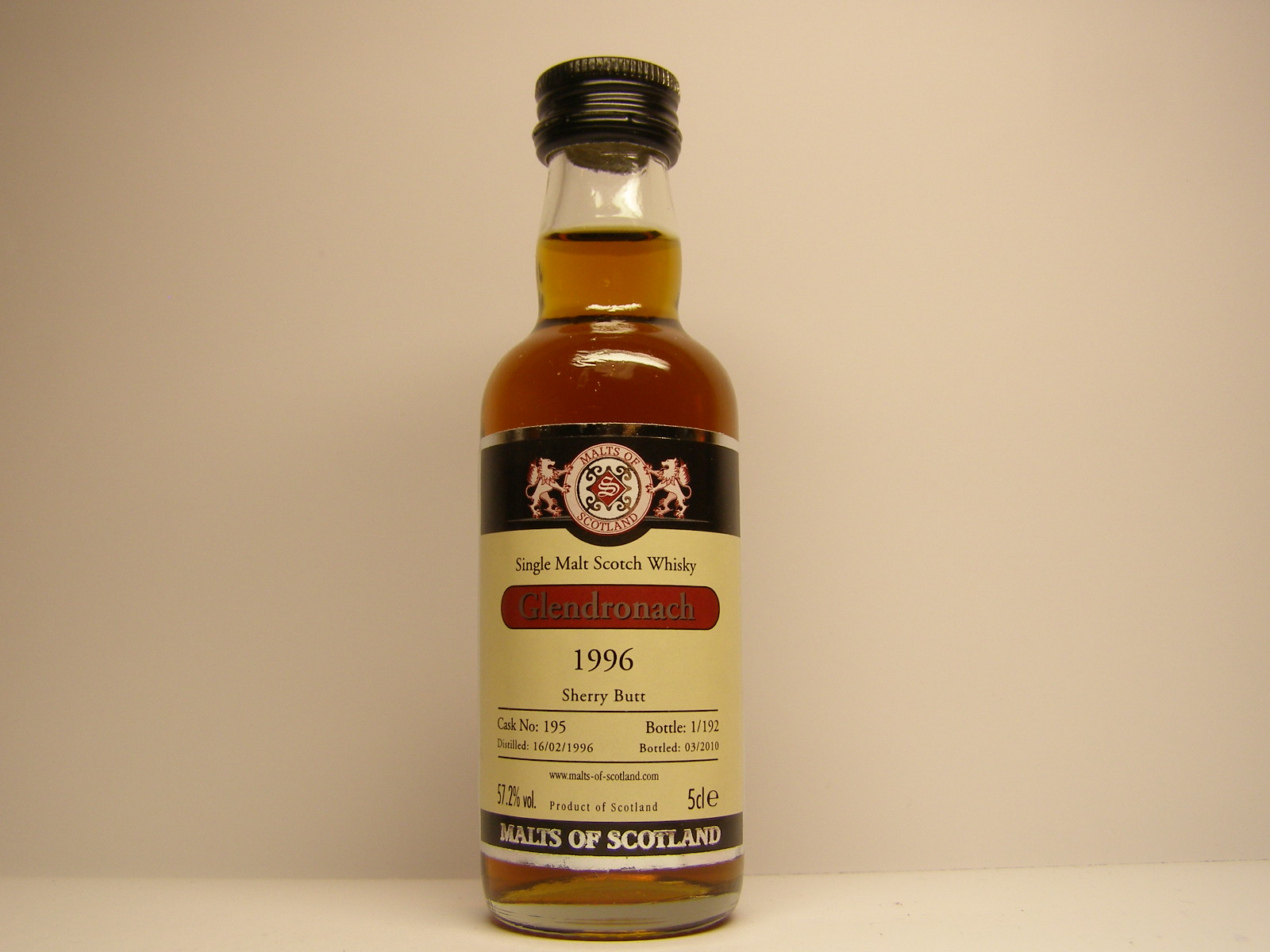 SMSW 1996-2010 "Malts of Scotland" 5cle 57,2%vol. 