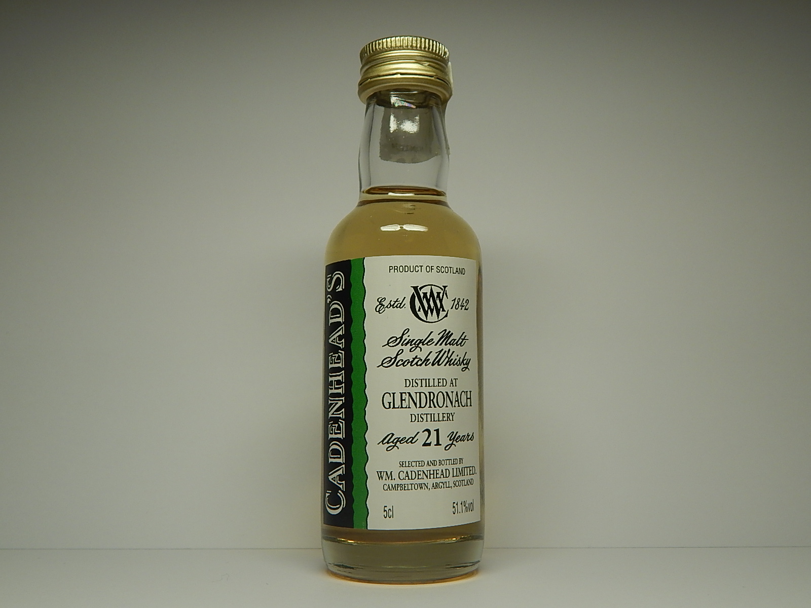 SMSW 21yo "Cadenhead´s" 5cl 51,1%vol