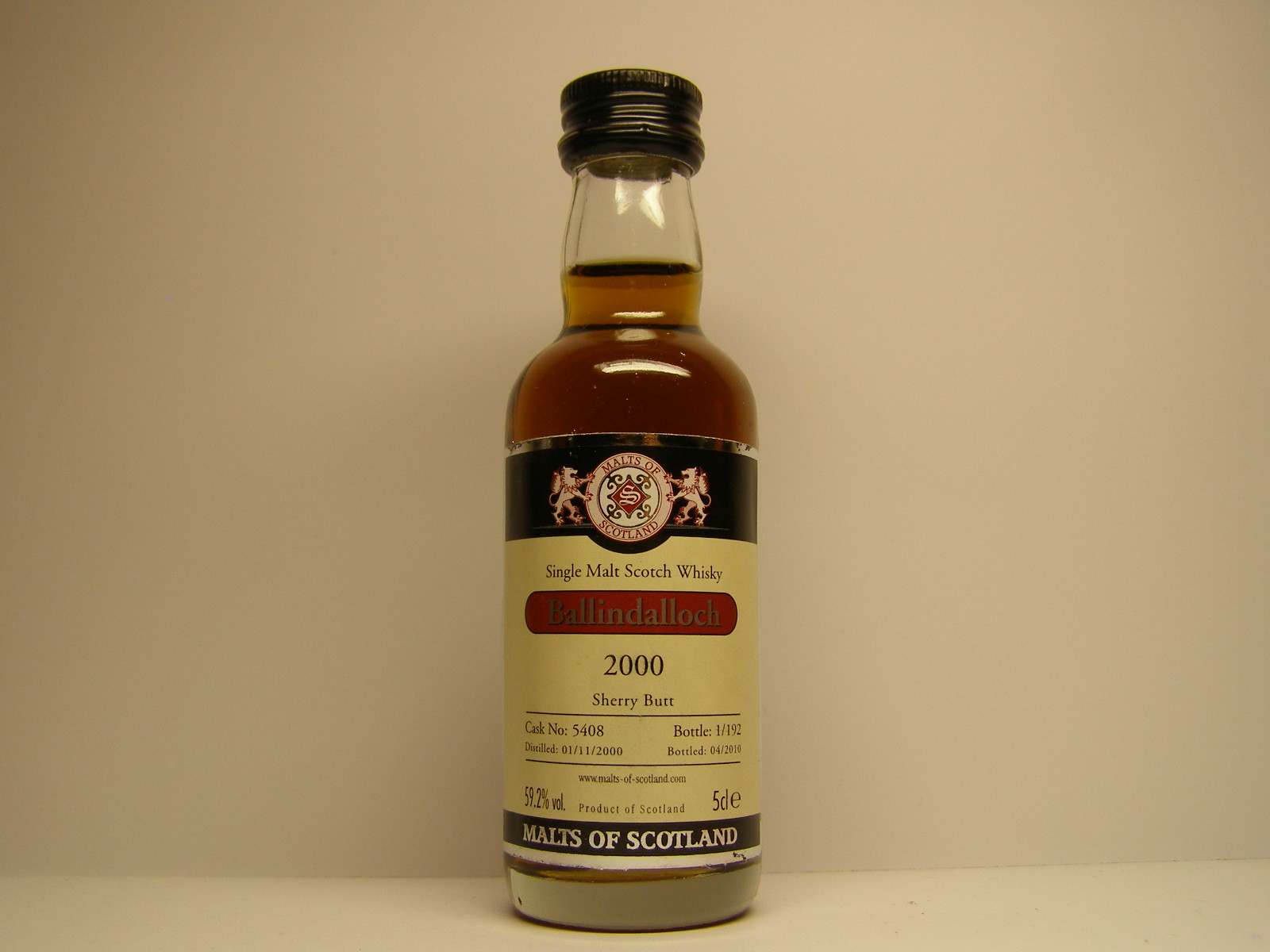 BALLINDALLOCH SMSW 2000-2010 "Malts of Scotland" 5cle 59,2%vol. 