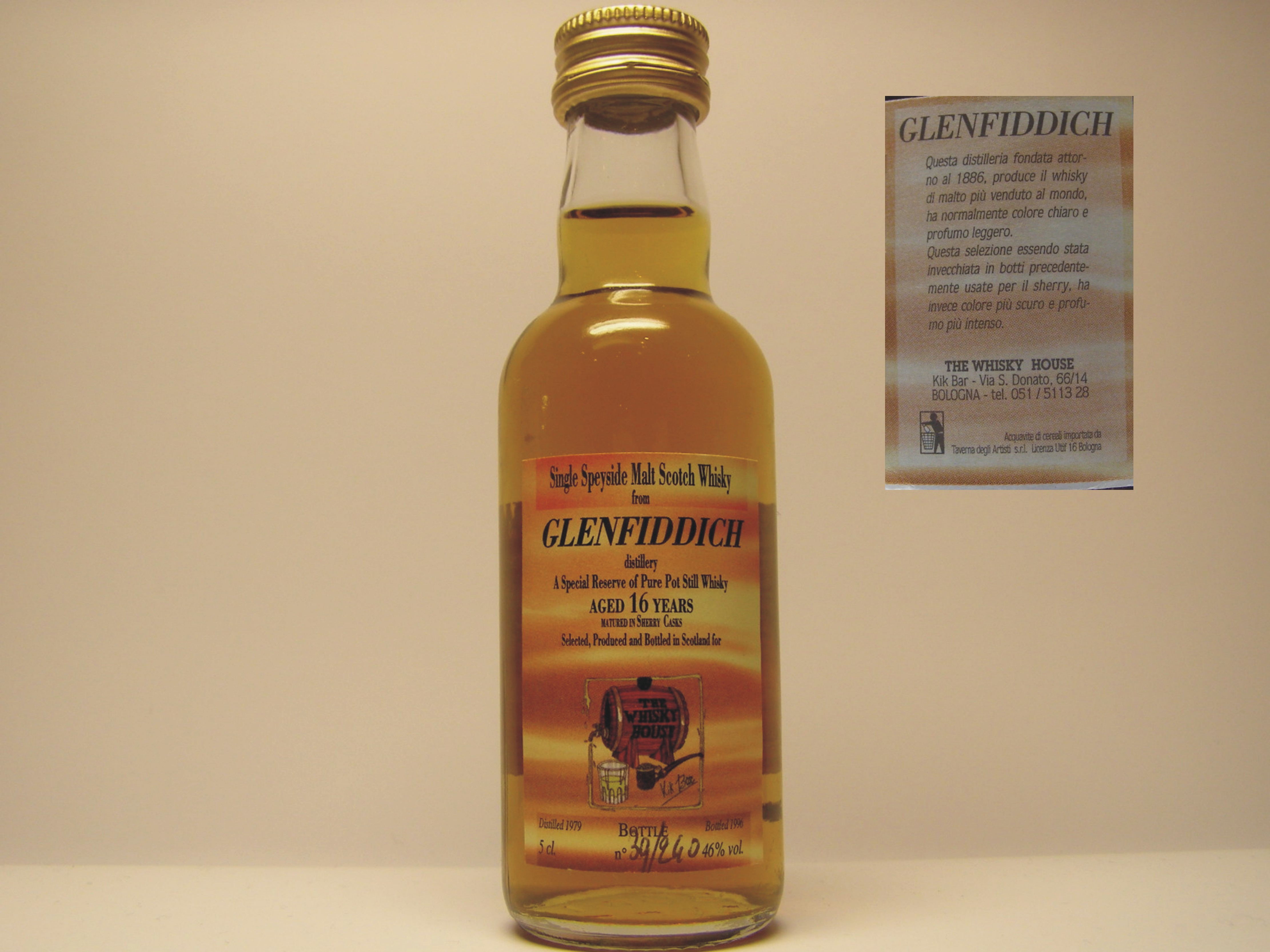 SSMSW 16yo 1979-1996 "Whisky House" 5cl. 46%vol.