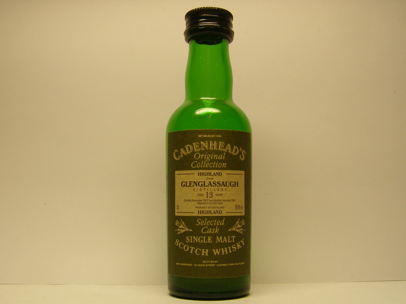 HSMSW 13yo 1977-1991 "Cadenhead´s" 5cl 59,8%vol