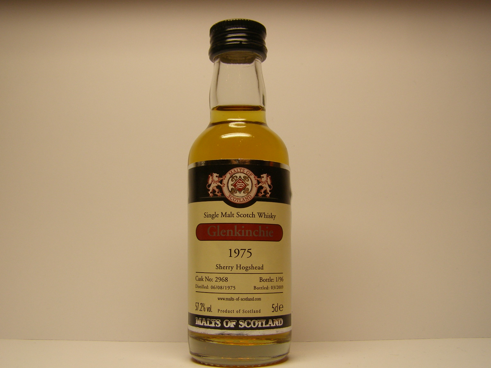 SMSW 1975 -2009 "Malt of Scotland" 5cle 57,2%vol. 