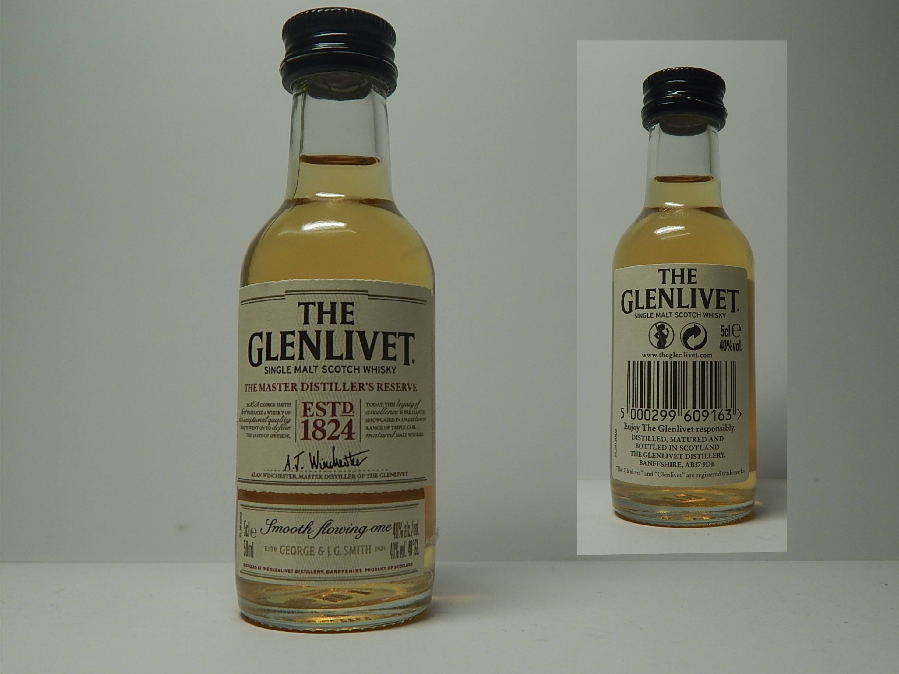 ESTD.1824 SMSW 5cle 50ml 40%alc./vol. 40%vol 40´GL.