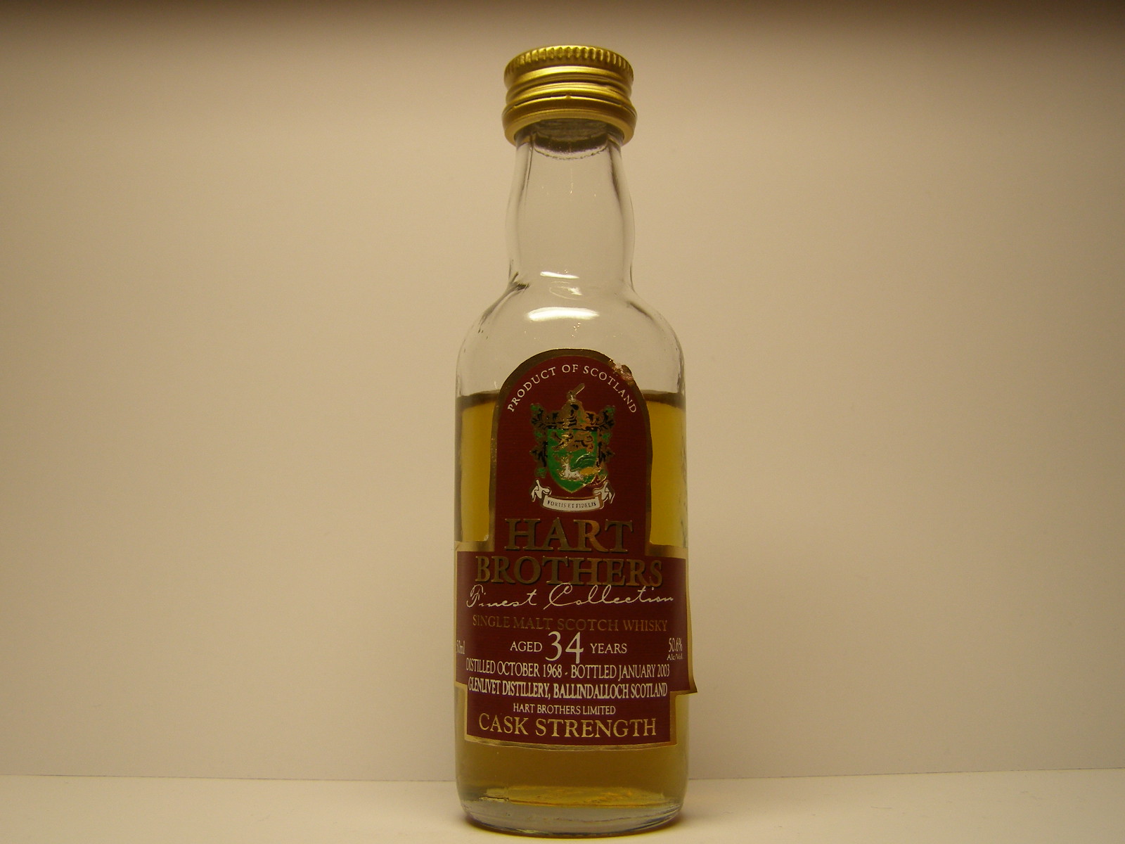 SMSW 34yo 1968-2003 "Hart Brothers" 50ml 50,6%Alc/Vol.