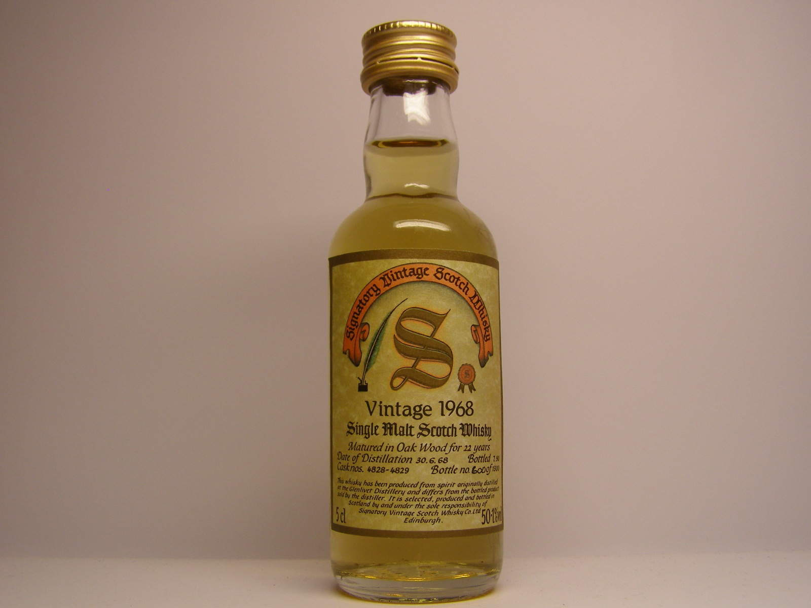 SMSW Oak Wood 22yo 1968-1990 "Signatory" 5cl 50,1%vol