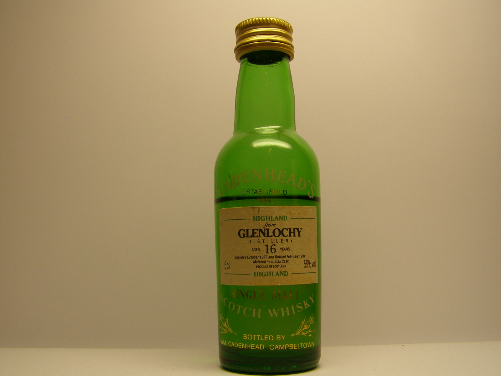 HSMSW 16yo 1977-1994 "Cadenhead´s" 5cl 59%vol