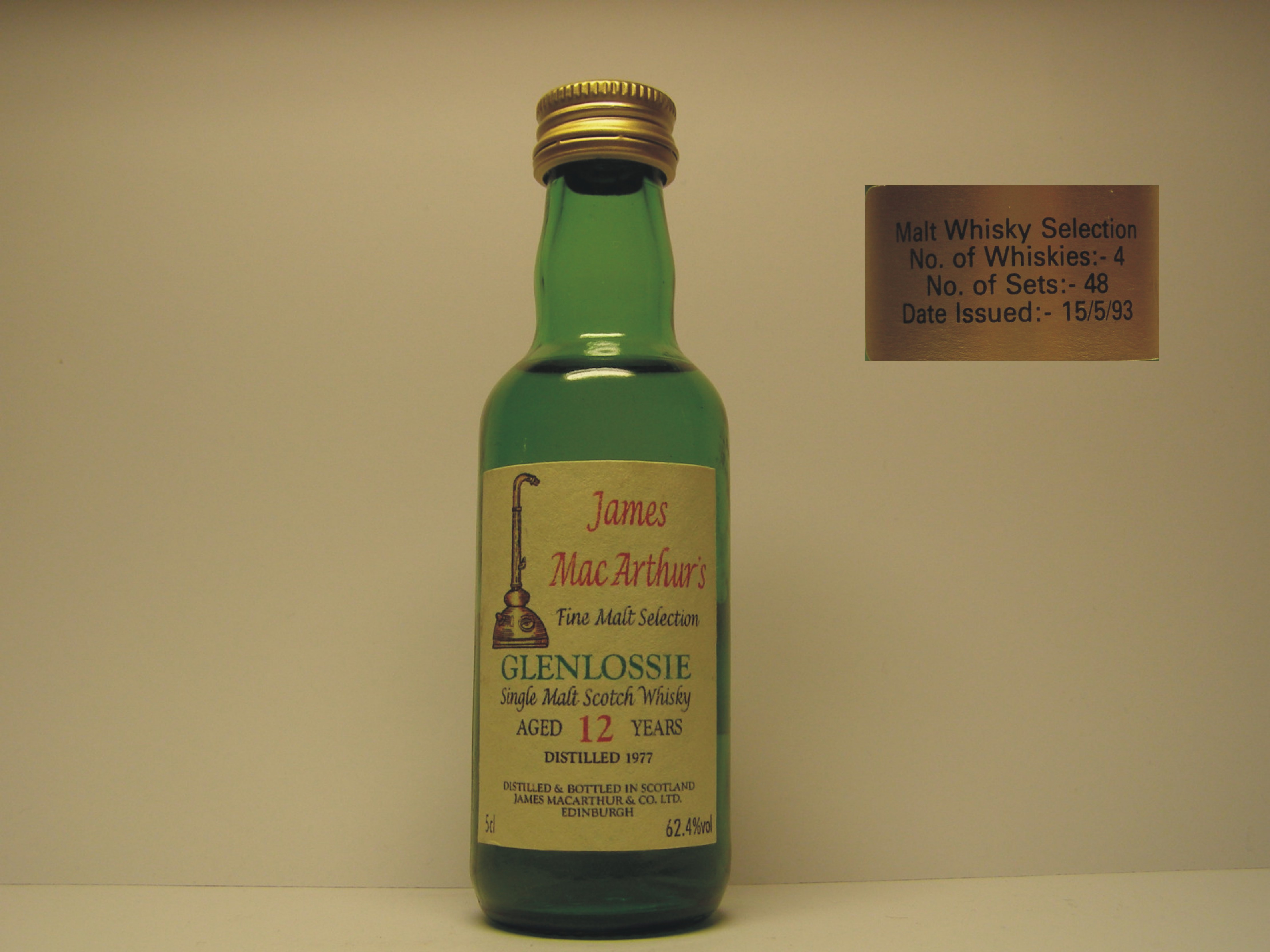 SMSW 12yo 1977 "James MacArthur´s" 5cl 62,4%vol