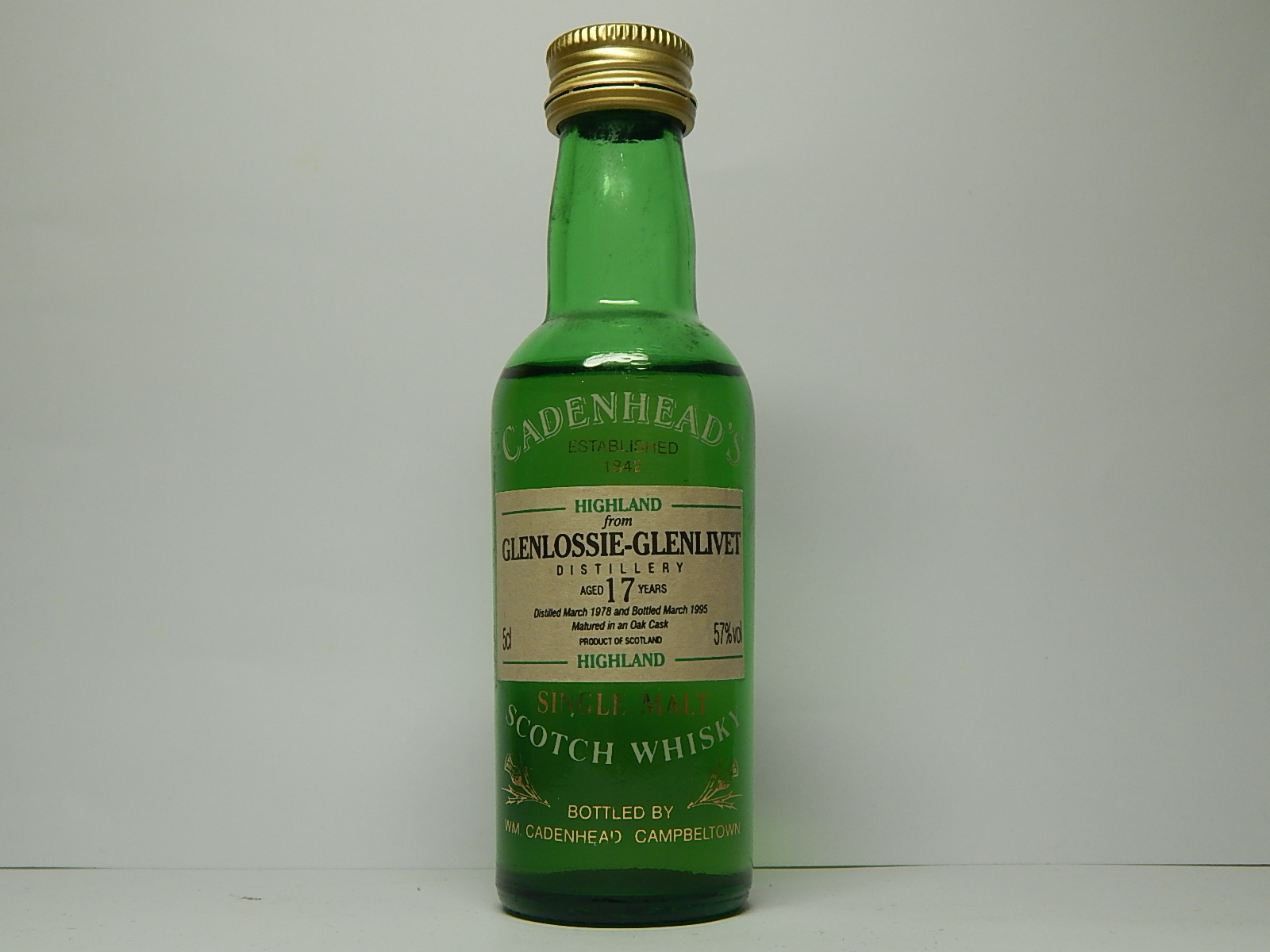 HSMSW 17yo 1978-1995 "Cadenhead´s" 5cl 57%vol