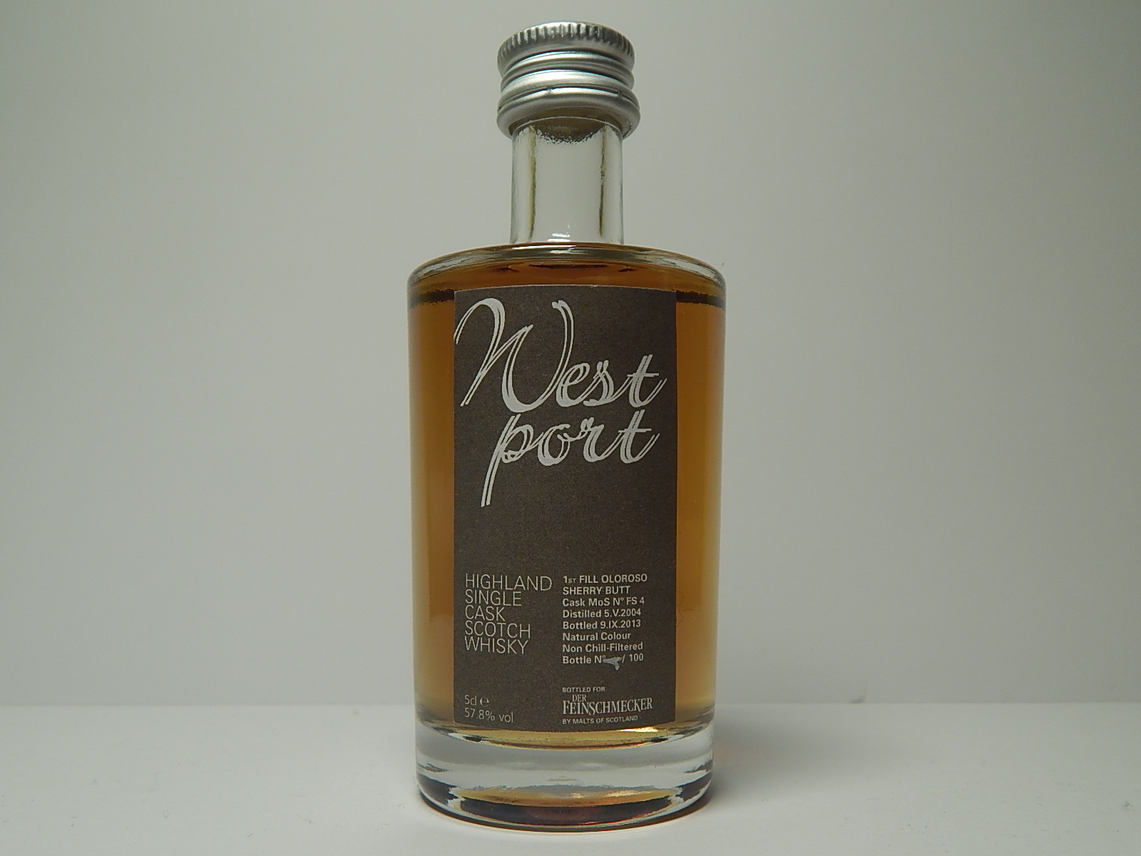 WESTPORT HSCSW Oloroso Sherry Butt 9yo 2004-2013 "Malts of Scotland" 5cle 57,8%vol. 